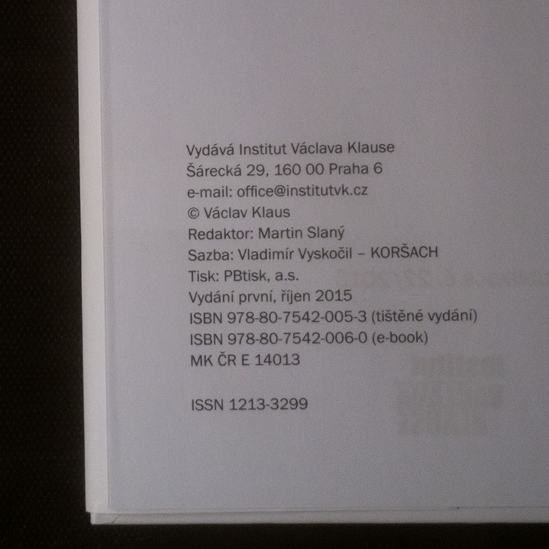 Václav Klaus Velcí ekonomové jsou mou inspirací