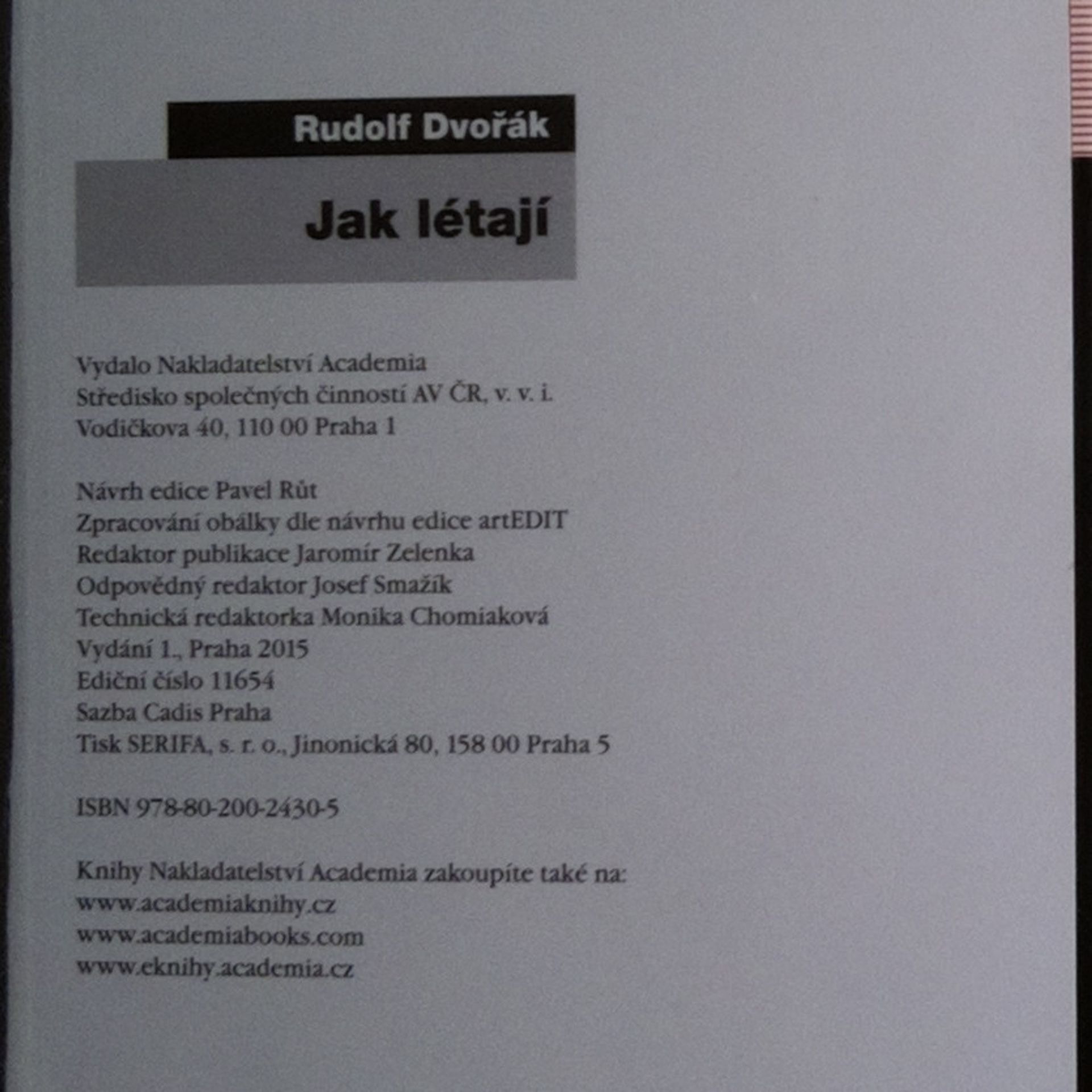 Rudolf Dvořák Jak létají