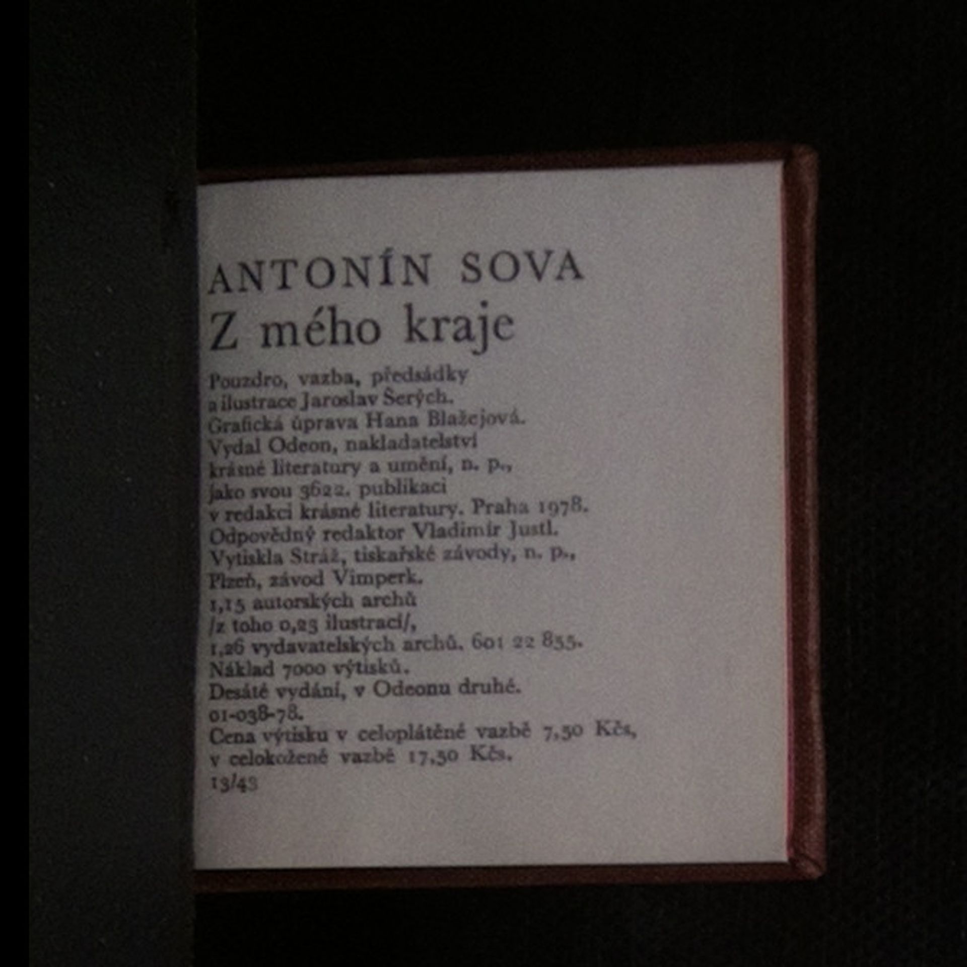 Antonín Sova Z mého kraje
