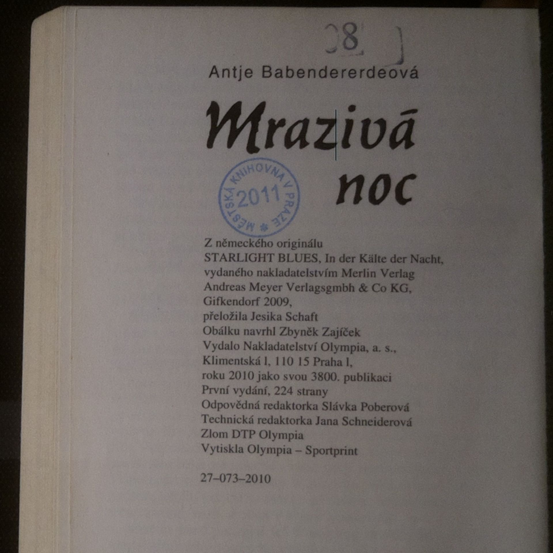 Antje Babendererde Mrazivá noc
