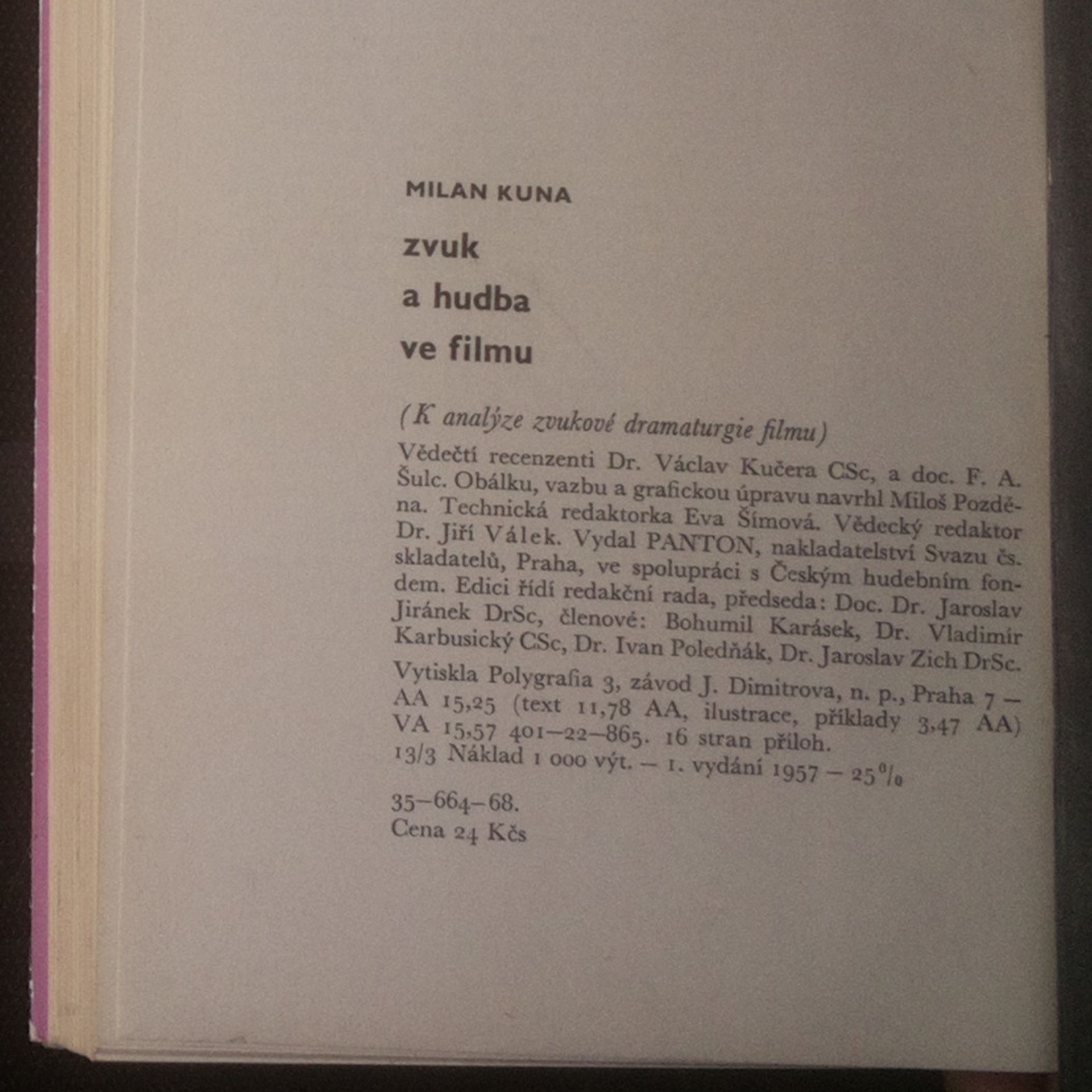 Milan Kuna Zvuk a hudba ve filmu
