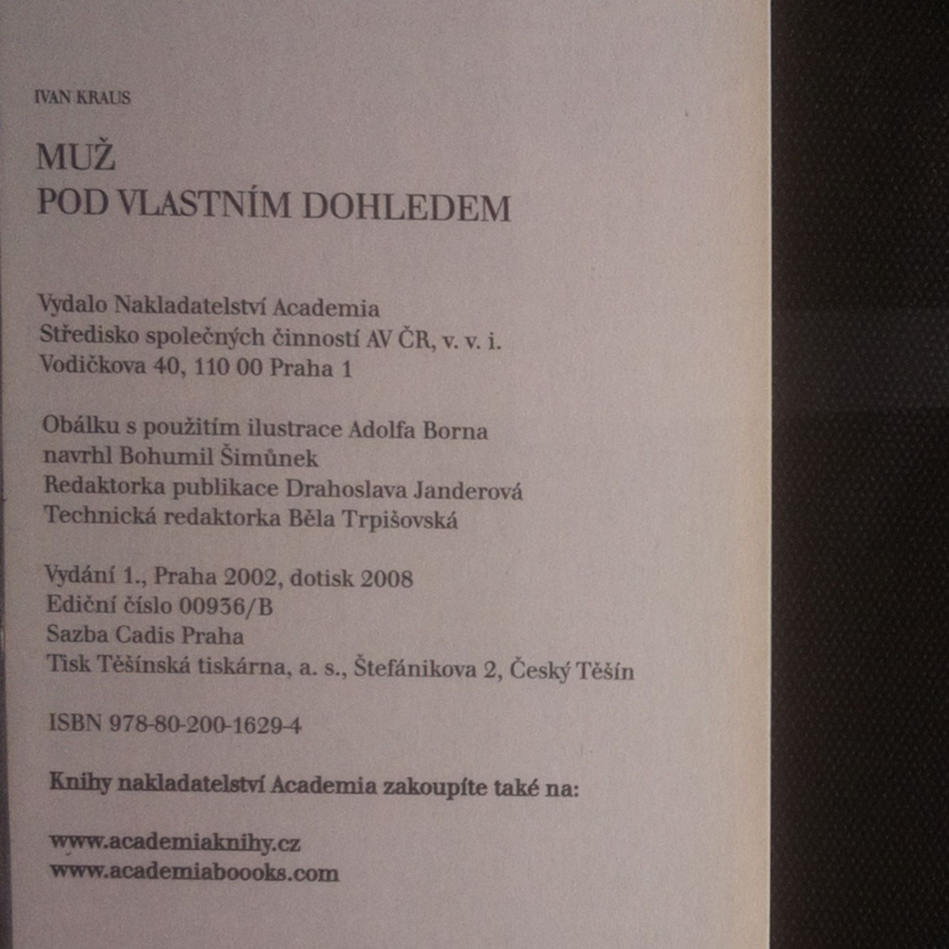 Ivan Kraus Muž pod vlastním dohledem