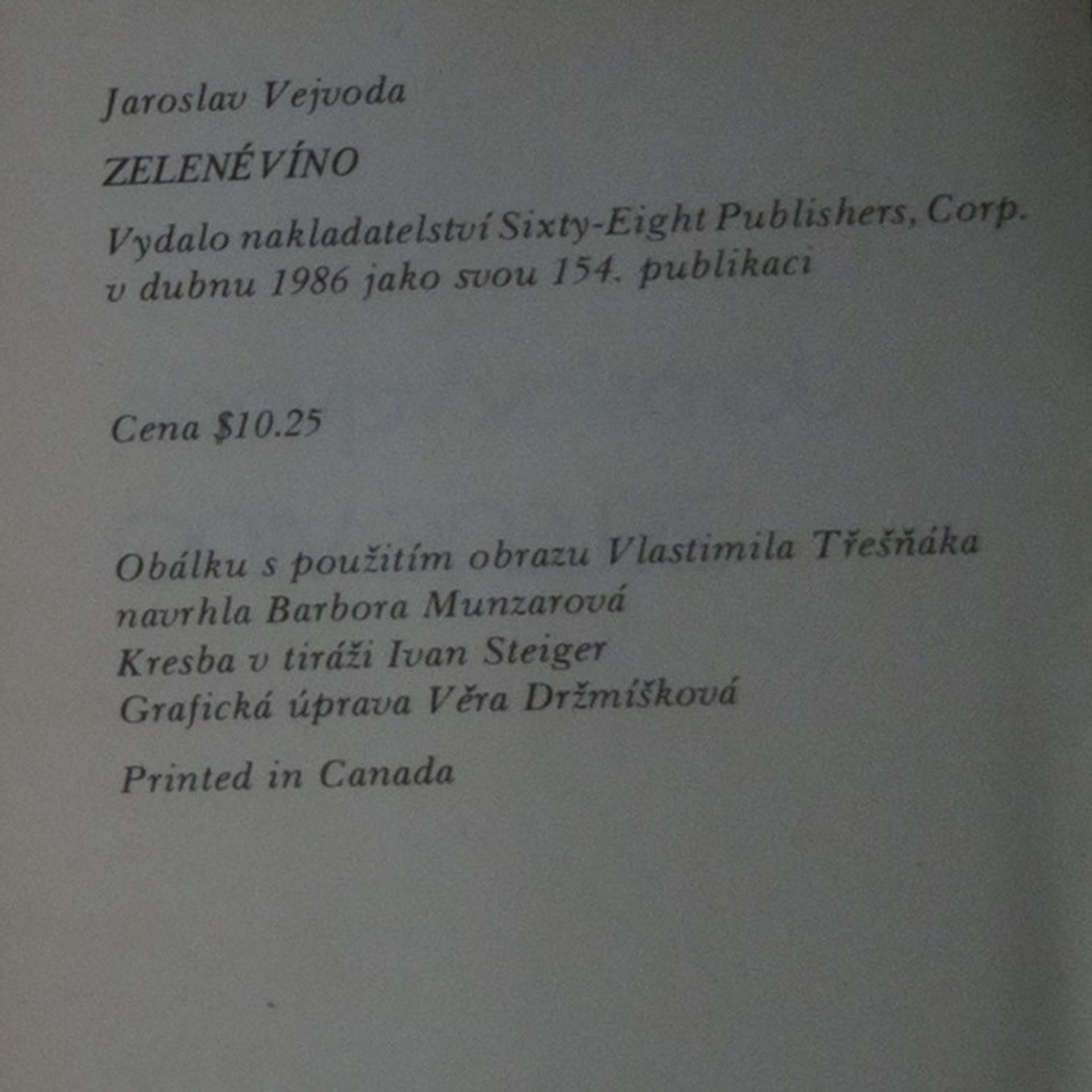 Jaroslav Vejvoda Zelené víno