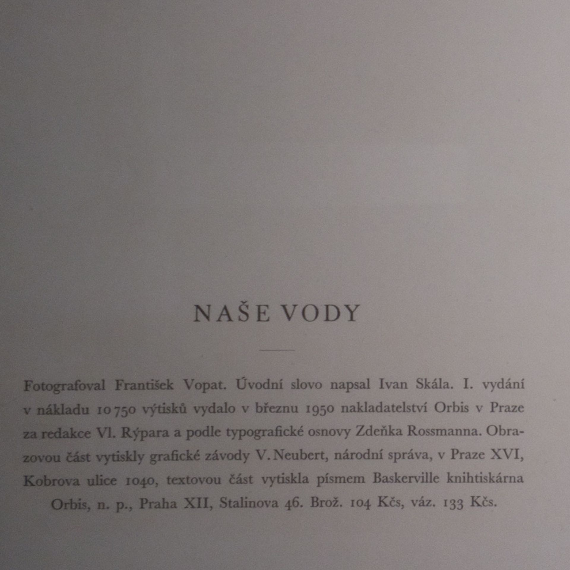 František Vopat Naše vody