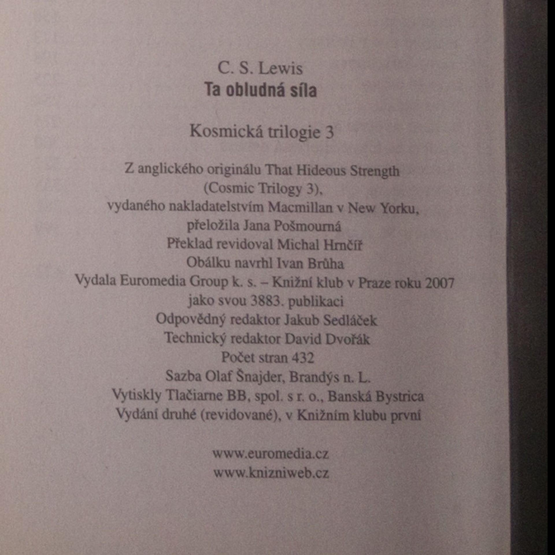 C. S. Lewis Kosmická trilogie