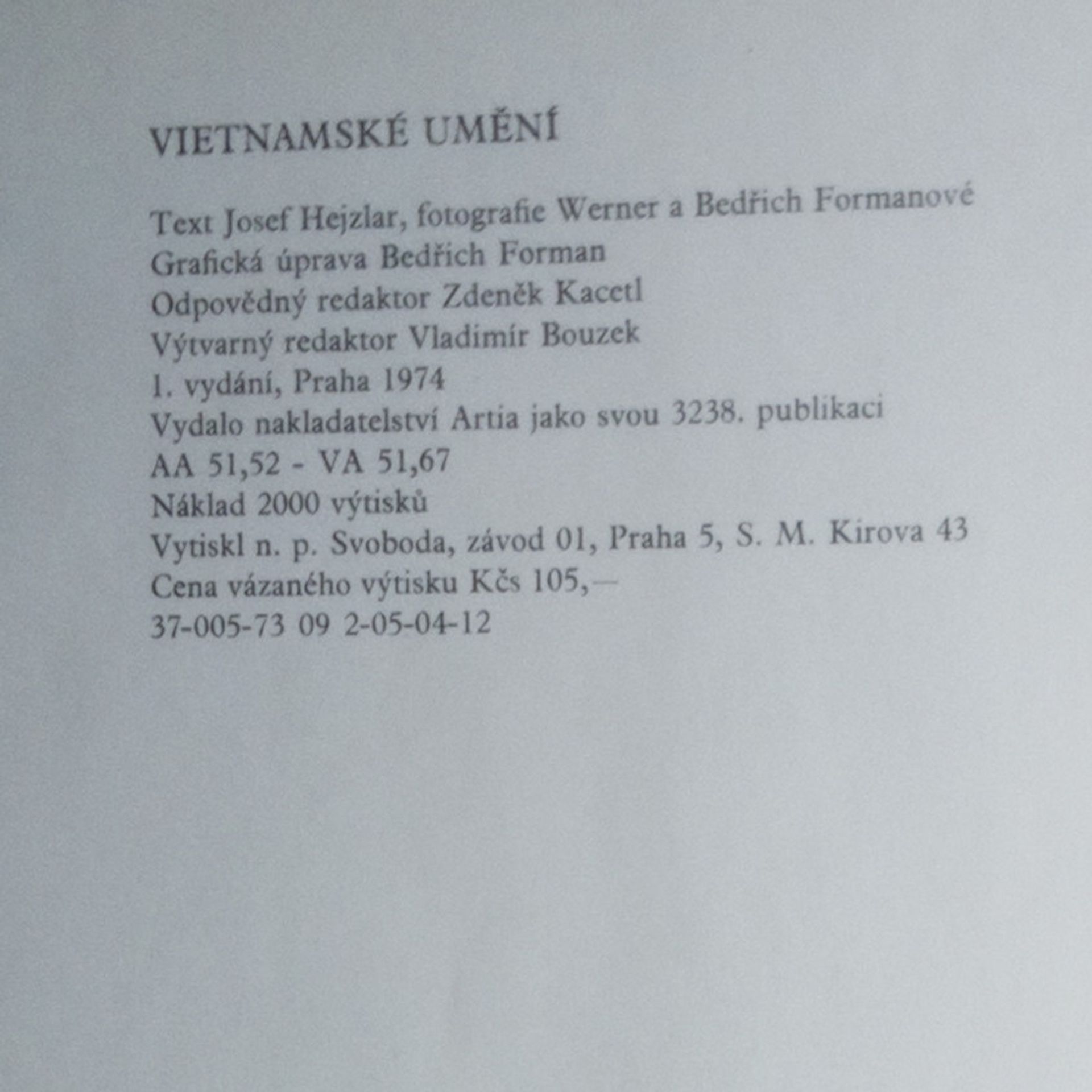 Josef Hejzlar Vietnamské umění