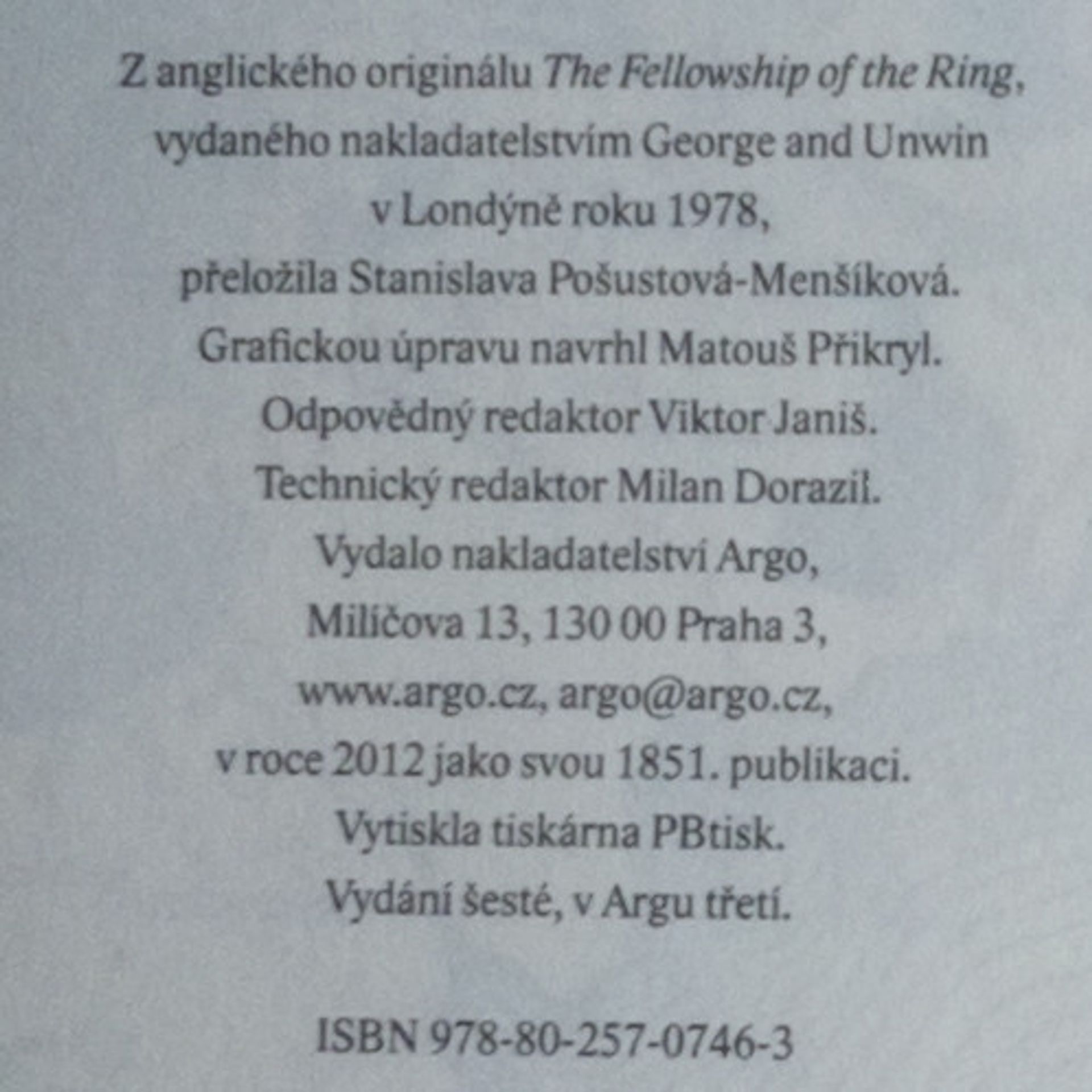 J. R. R. Tolkien Pán prstenů 1-3