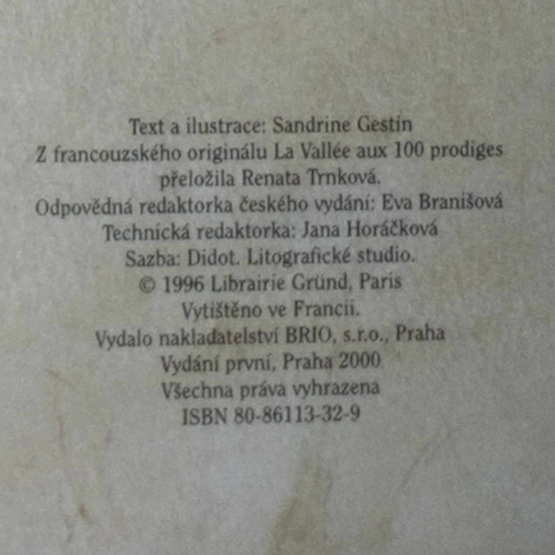 Sandrine Gestin 100 zázraků v údolí