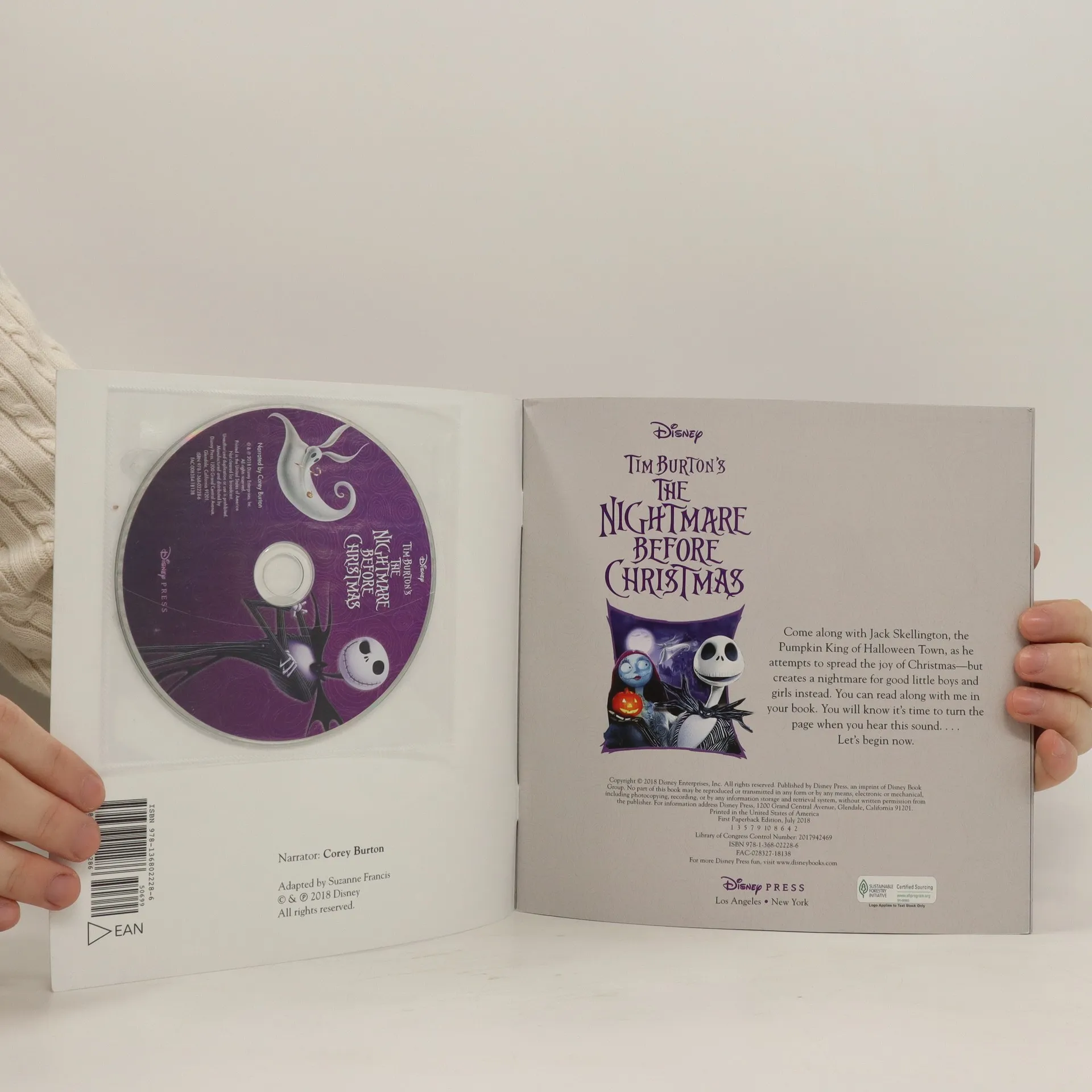 Tim Burton's: The Nightmare Before Christmas Book & CD (Paperback