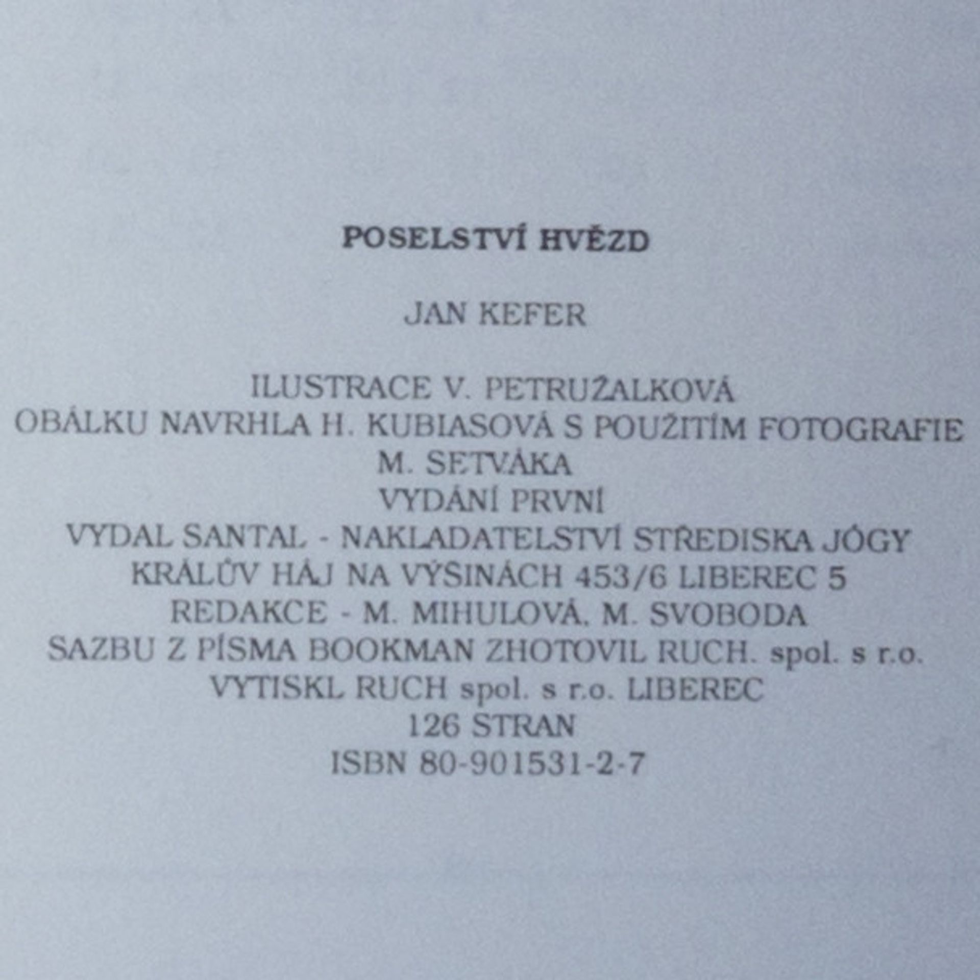 Jan Kefer Poselství hvězd