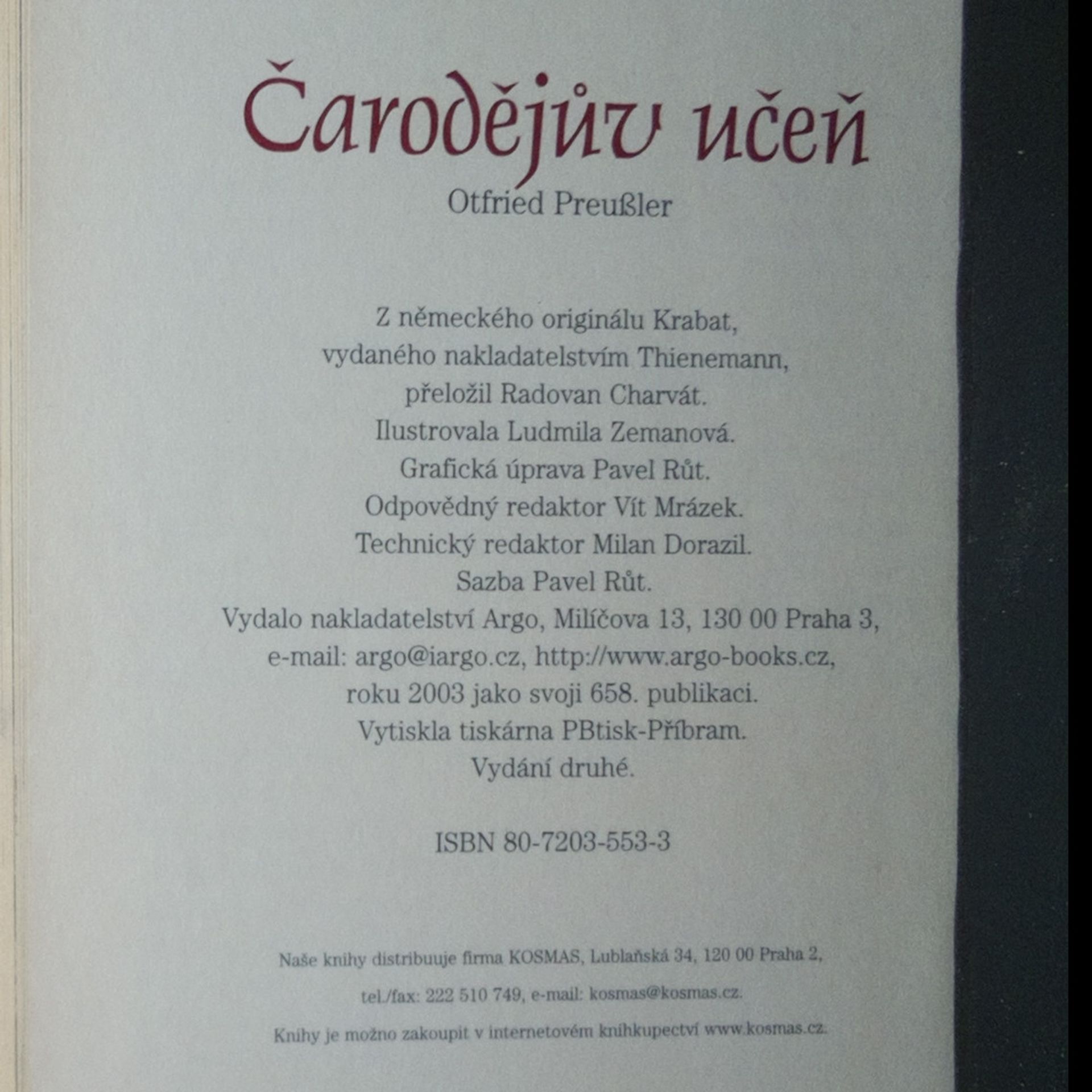 Otfried Preussler Čarodějův učeň