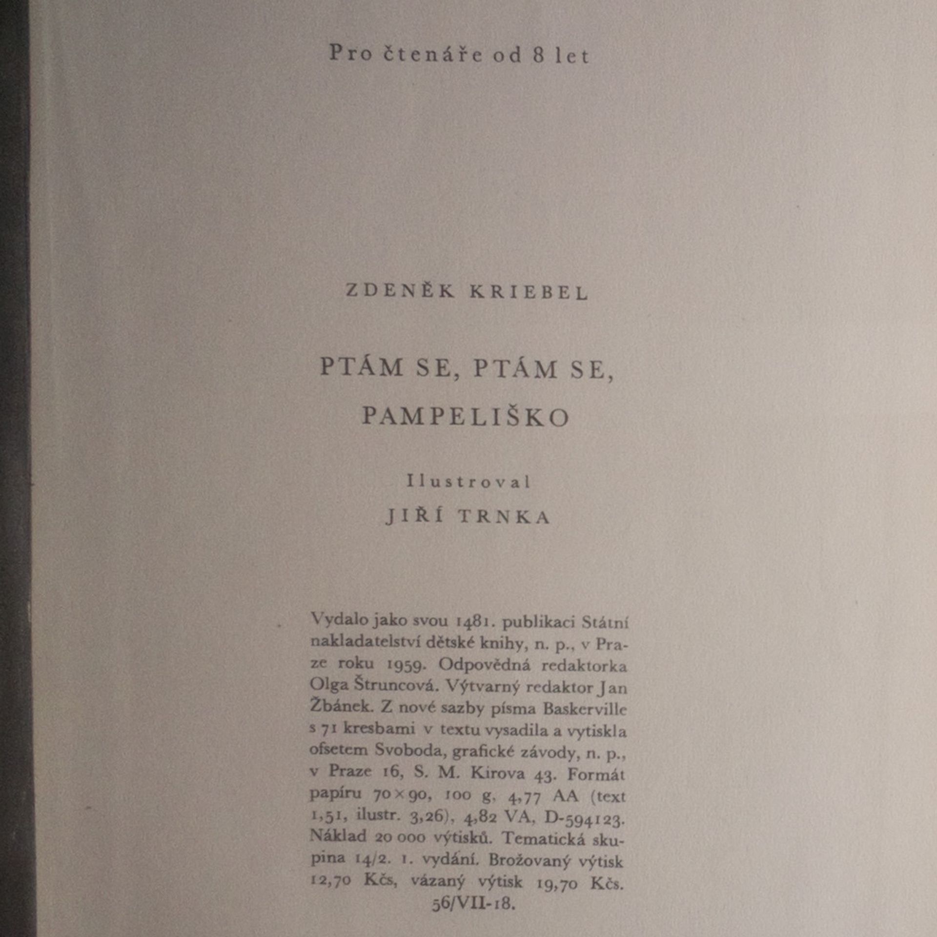 Zdeněk Kriebel Ptám se, ptám se, pampeliško