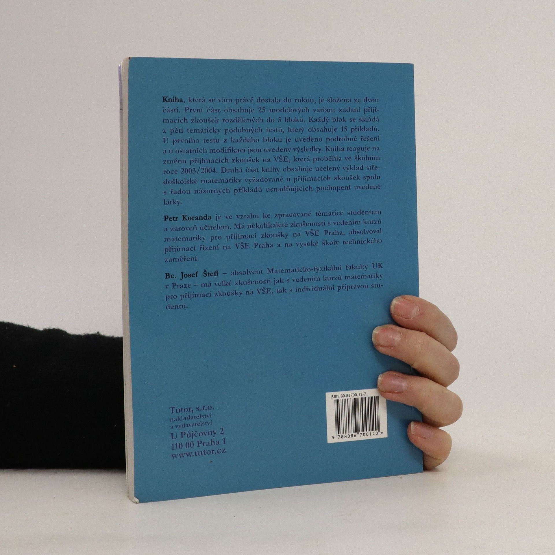 Josef Štefl Testy z matematiky na VŠE II. 75 x 5 typových příkladů k přijímacím zkouškám na Vysokou školu ekonomickou.