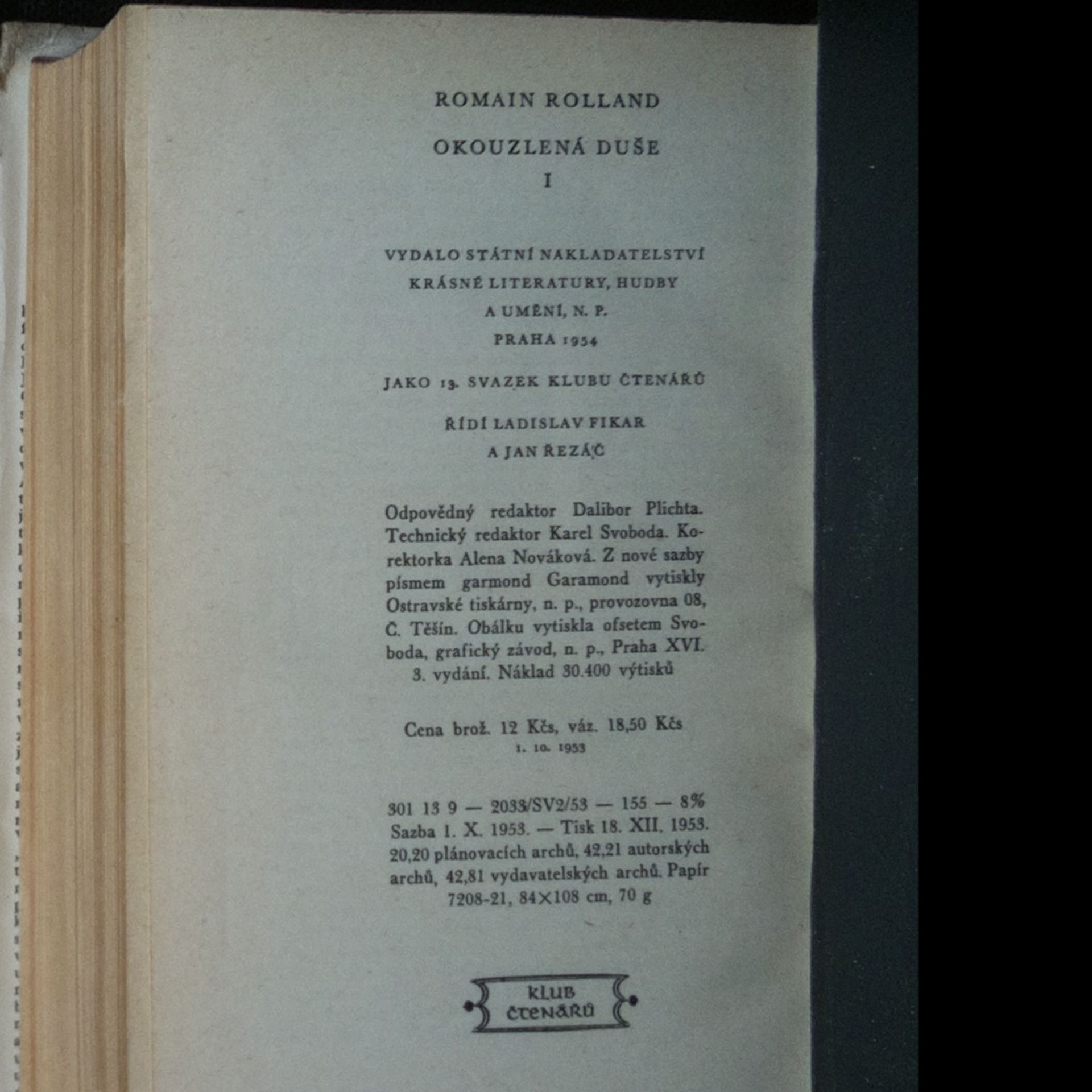 Romain Rolland Okouzlená duše. I.-II. díl.