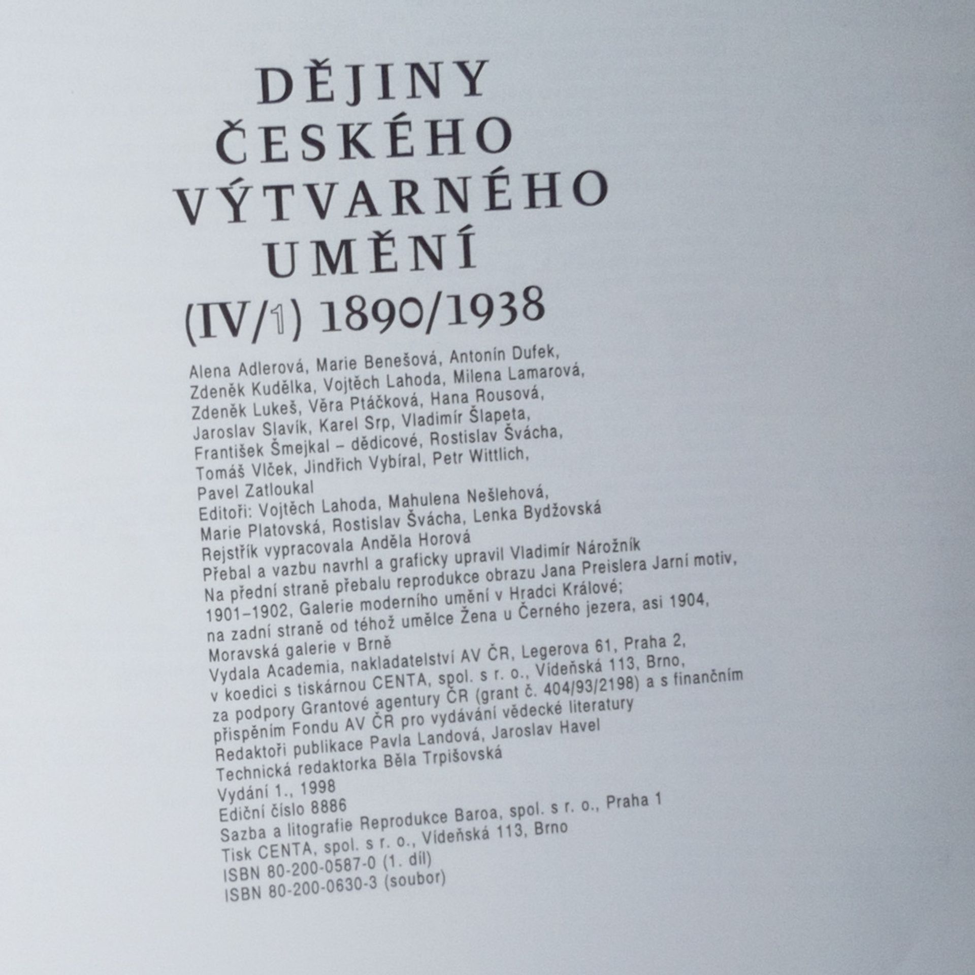 Autorenkollektiv Dějiny českého výtvarného umění 1890-1938 IV. 1-2