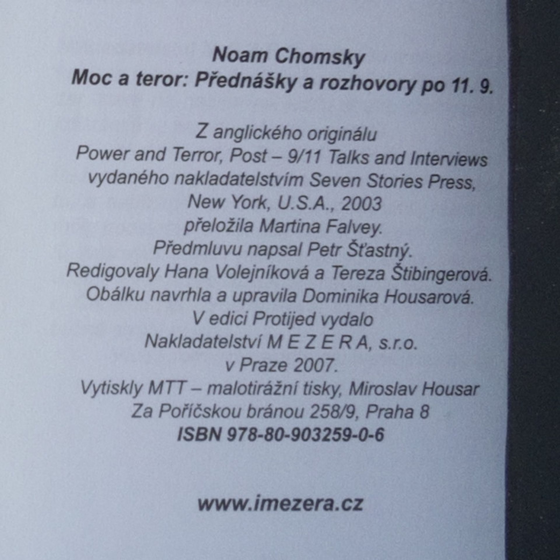 Noam Chomsky Moc a teror