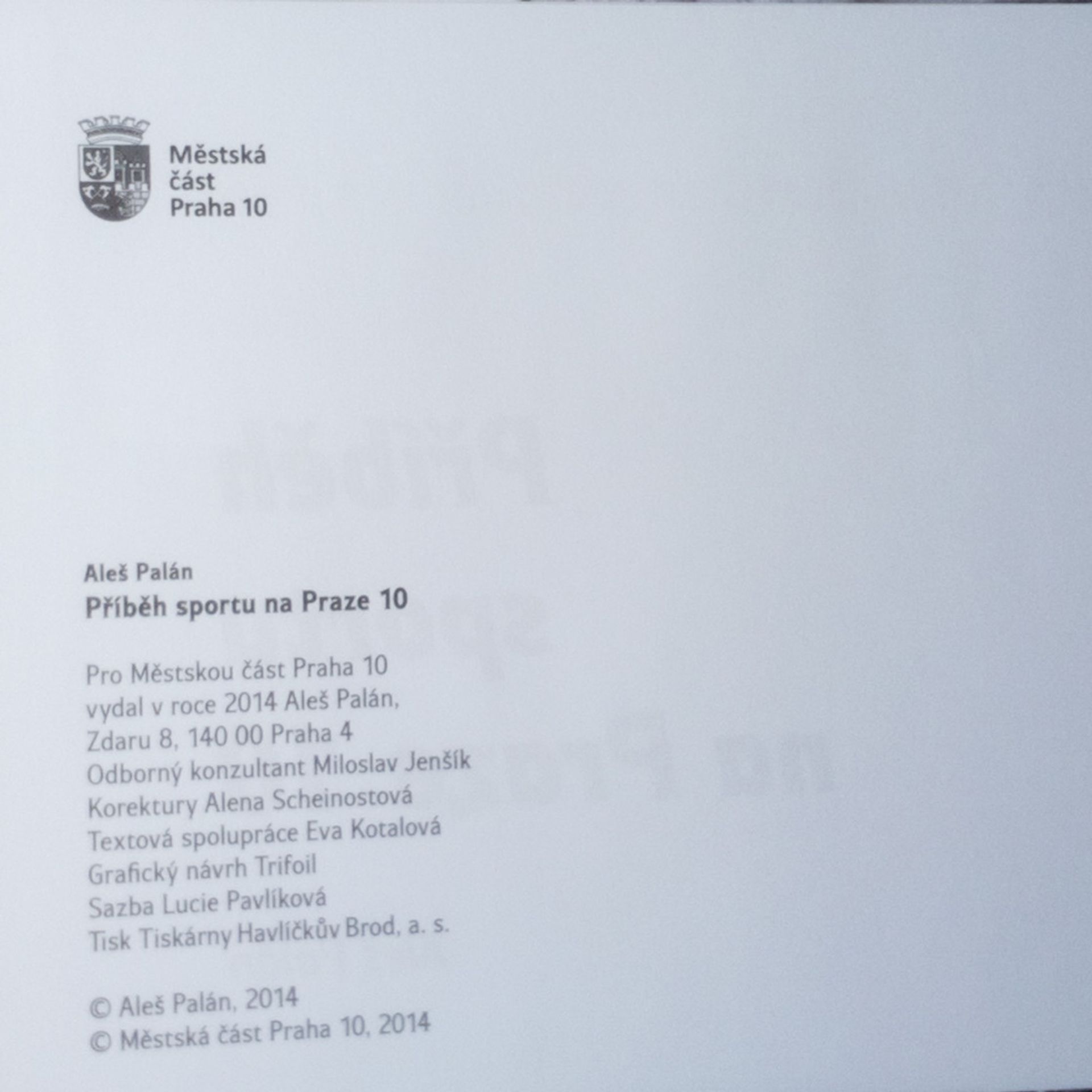 Aleš Palán Příběh sportu na Praze 10