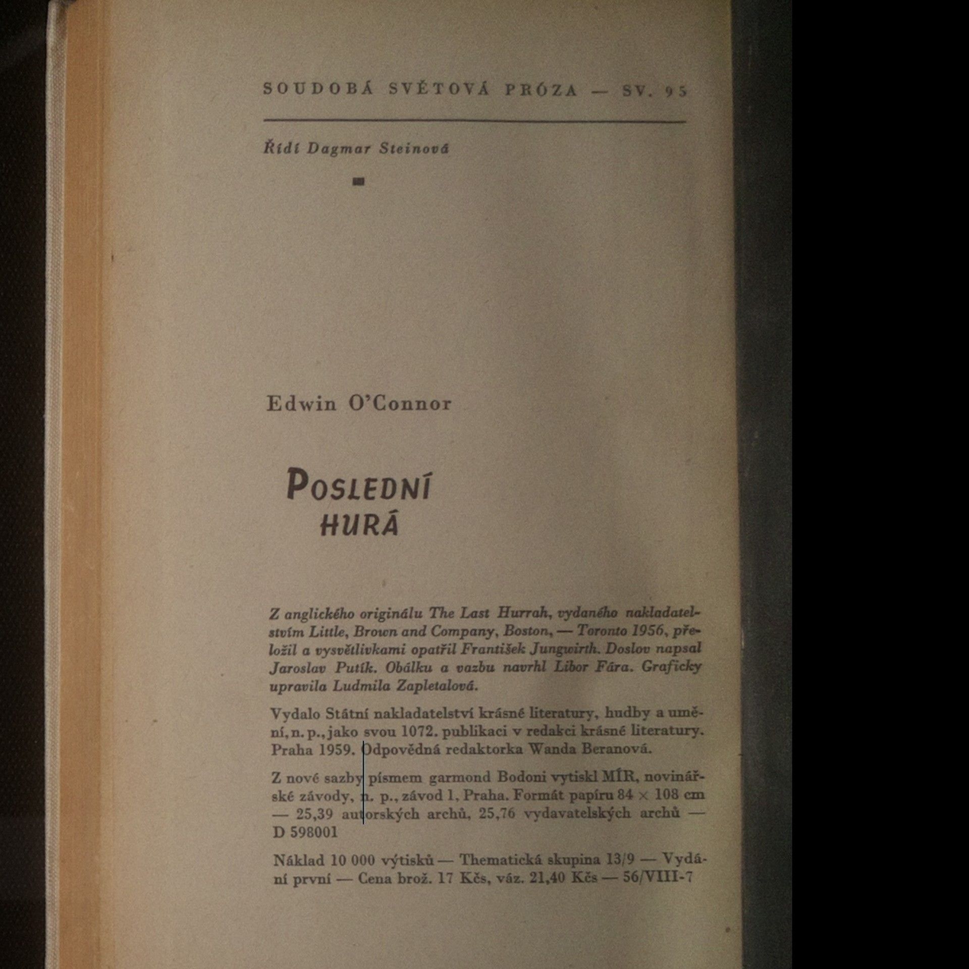 Edwin O. Connor Poslední hurá