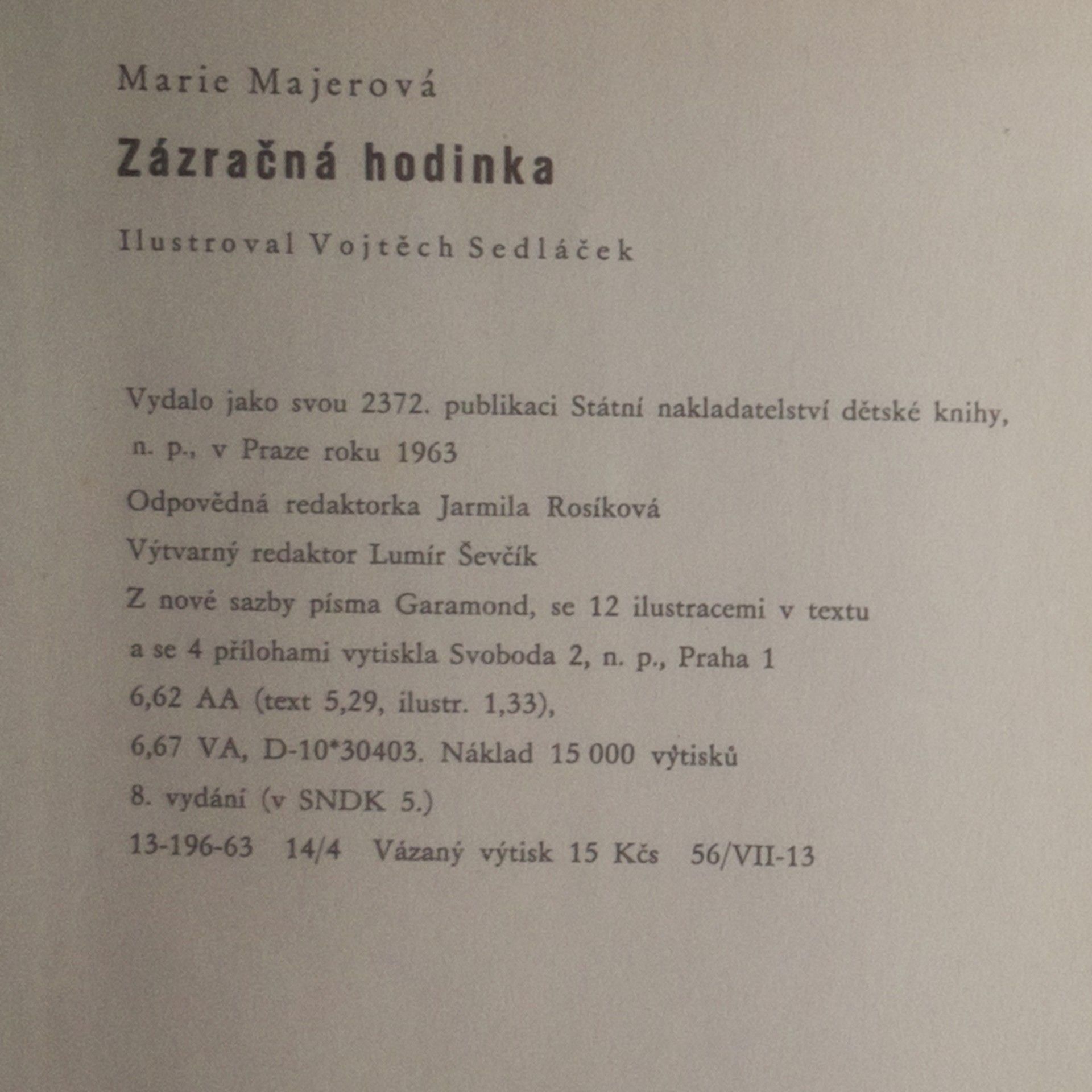 Marie Majerová Zázračná hodinka
