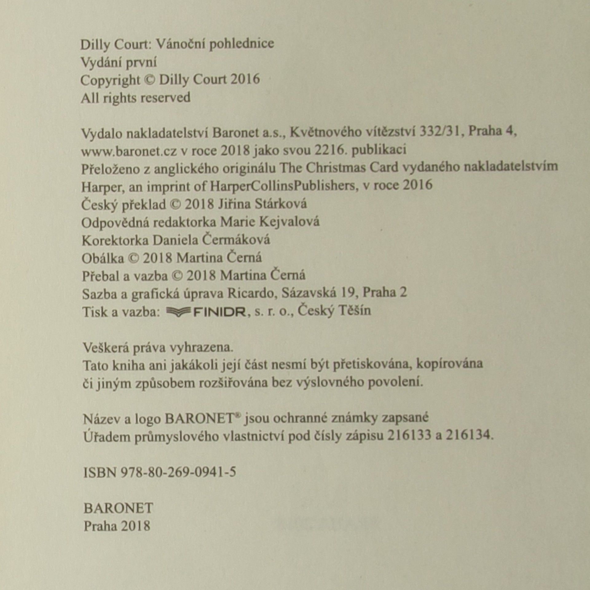 Dilly Court Vánoční pohlednice