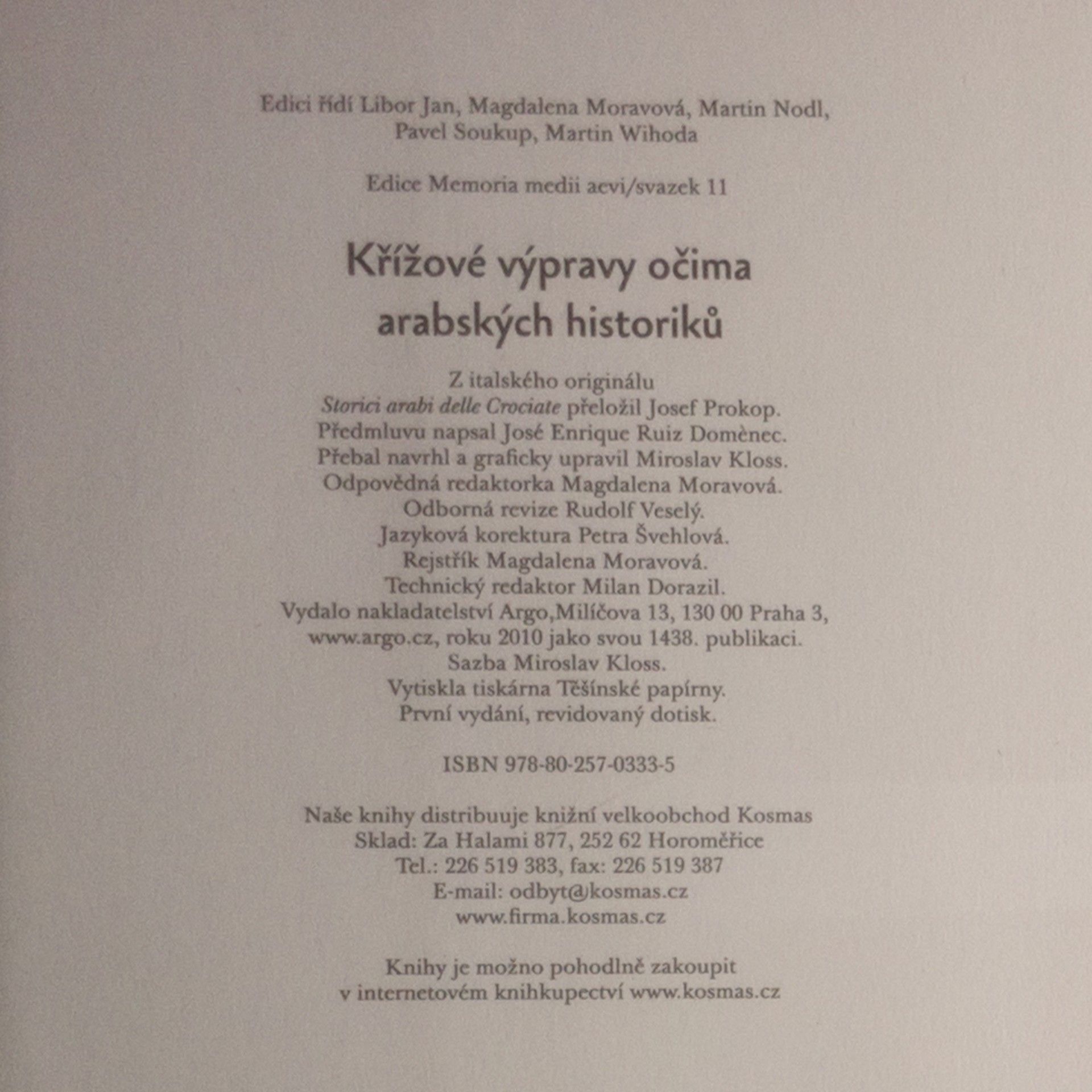 Josef Prokop Křížové výpravy očima arabských kronikářů