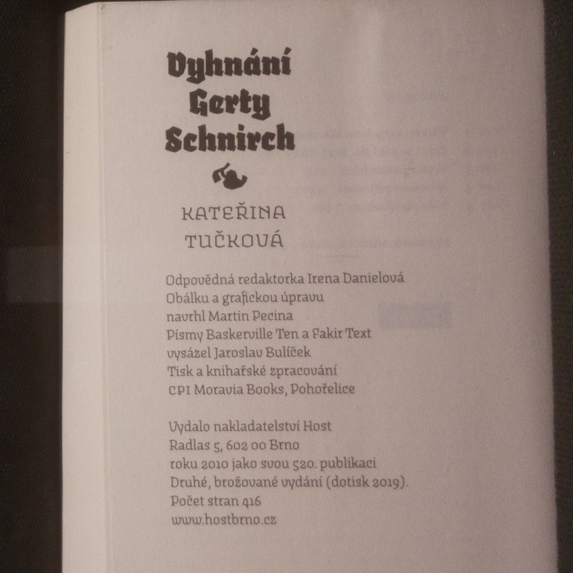 Kateřina Tučková Vyhnání Gerty Schnirch