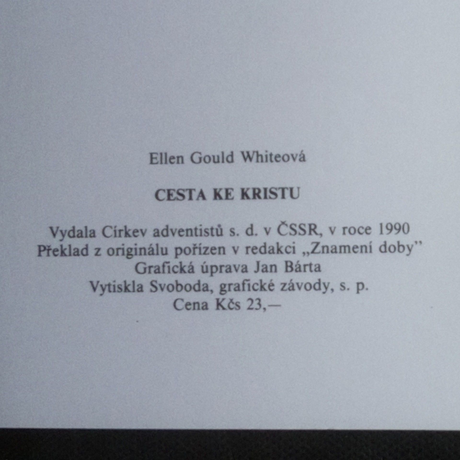 Ellen Gould Harmon White Cesta ke Kristu