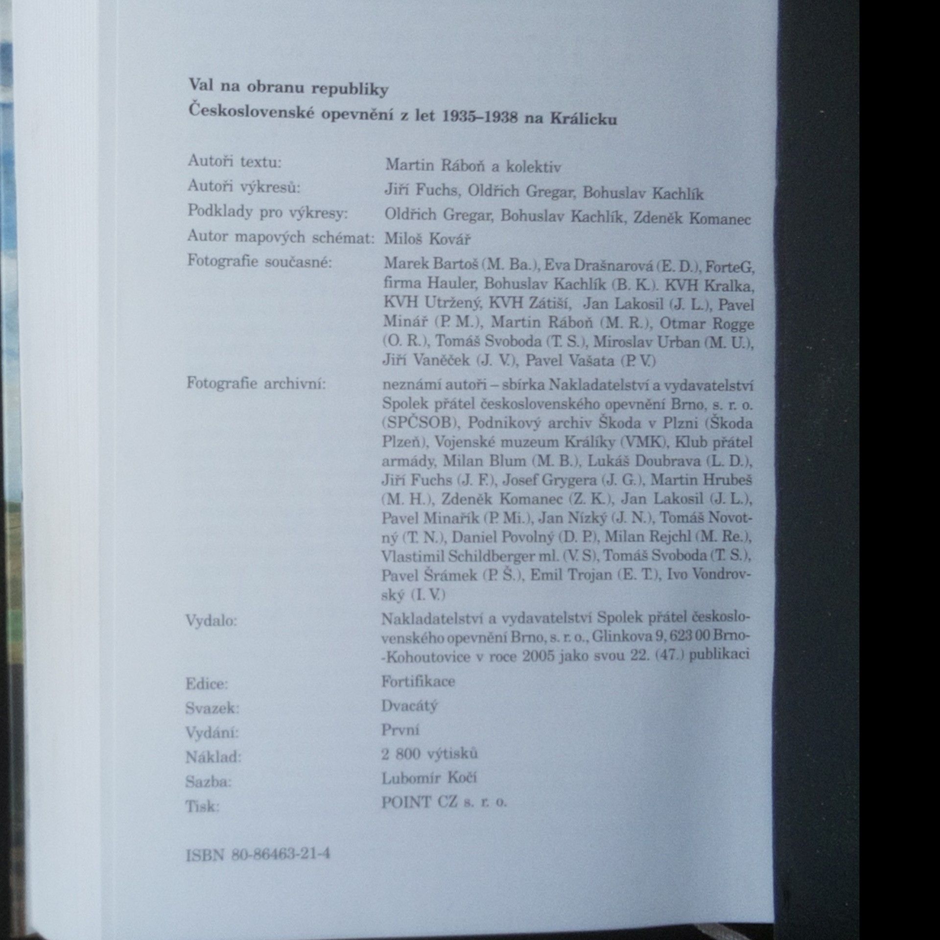 Martin Ráboň Val na obranu republiky. Československé opevnění z let 1935-1938 na Králicku
