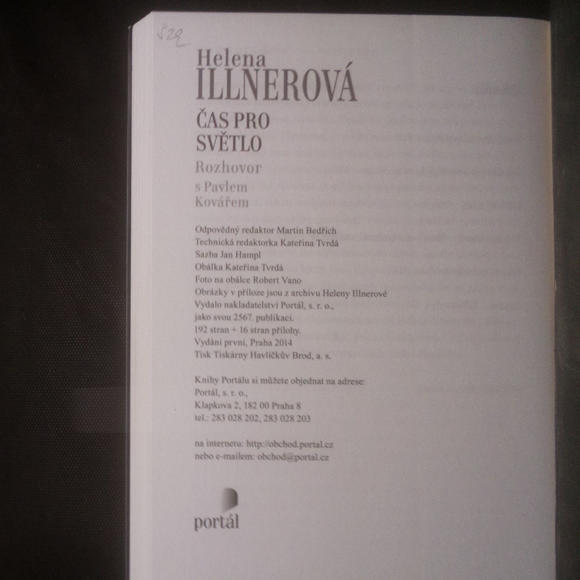 Helena Illnerová Čas pro světlo