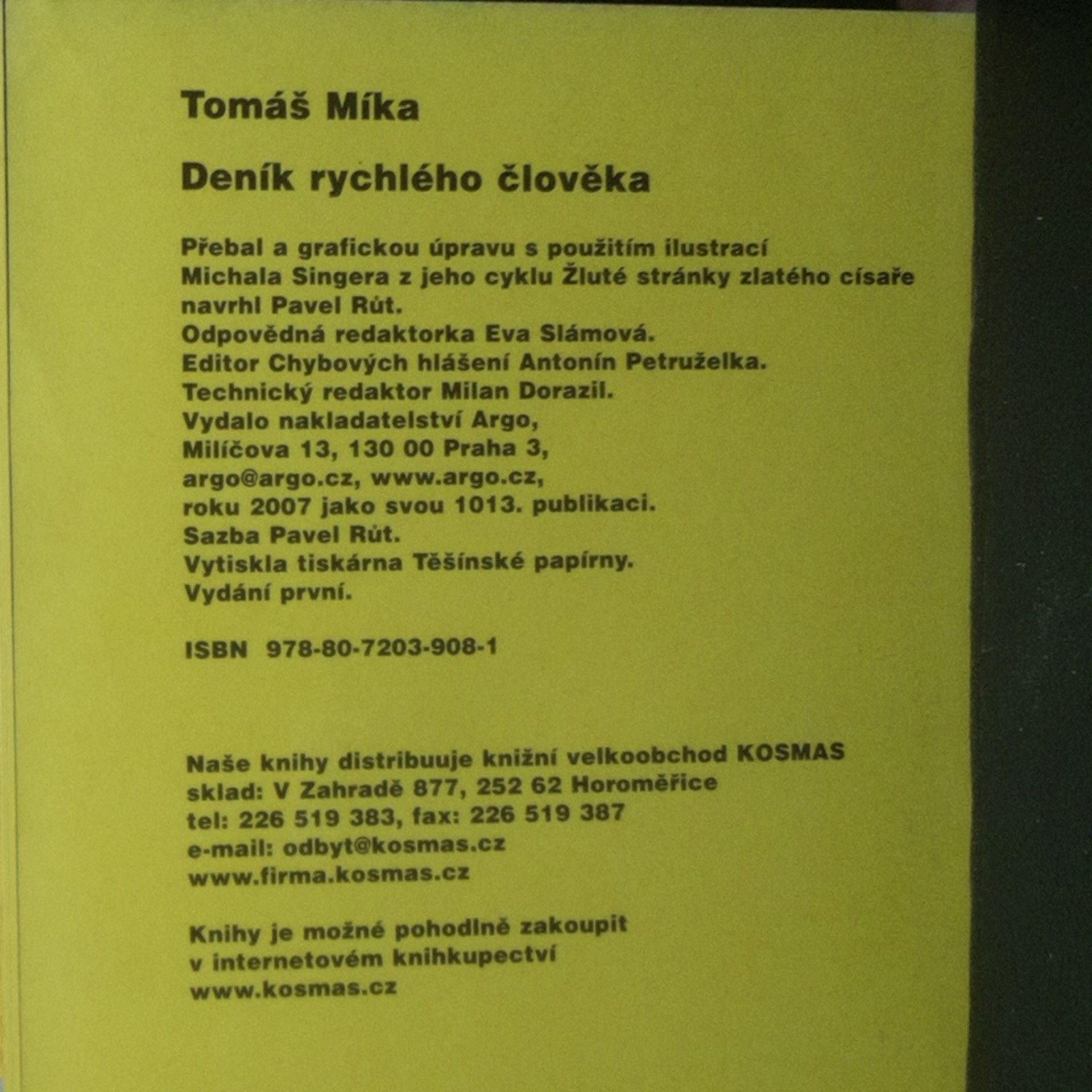Tomáš Míka Deník rychlého člověka
