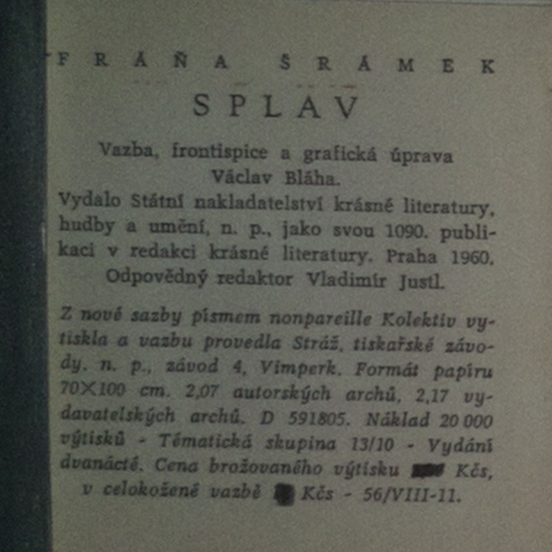 Fráňa Šrámek Splav