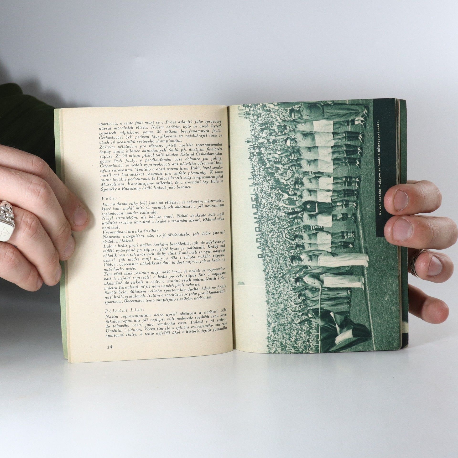 Various authors Památník sensačního utkání o mistrovství světa ve footballu. Československo - Itálie v Římě