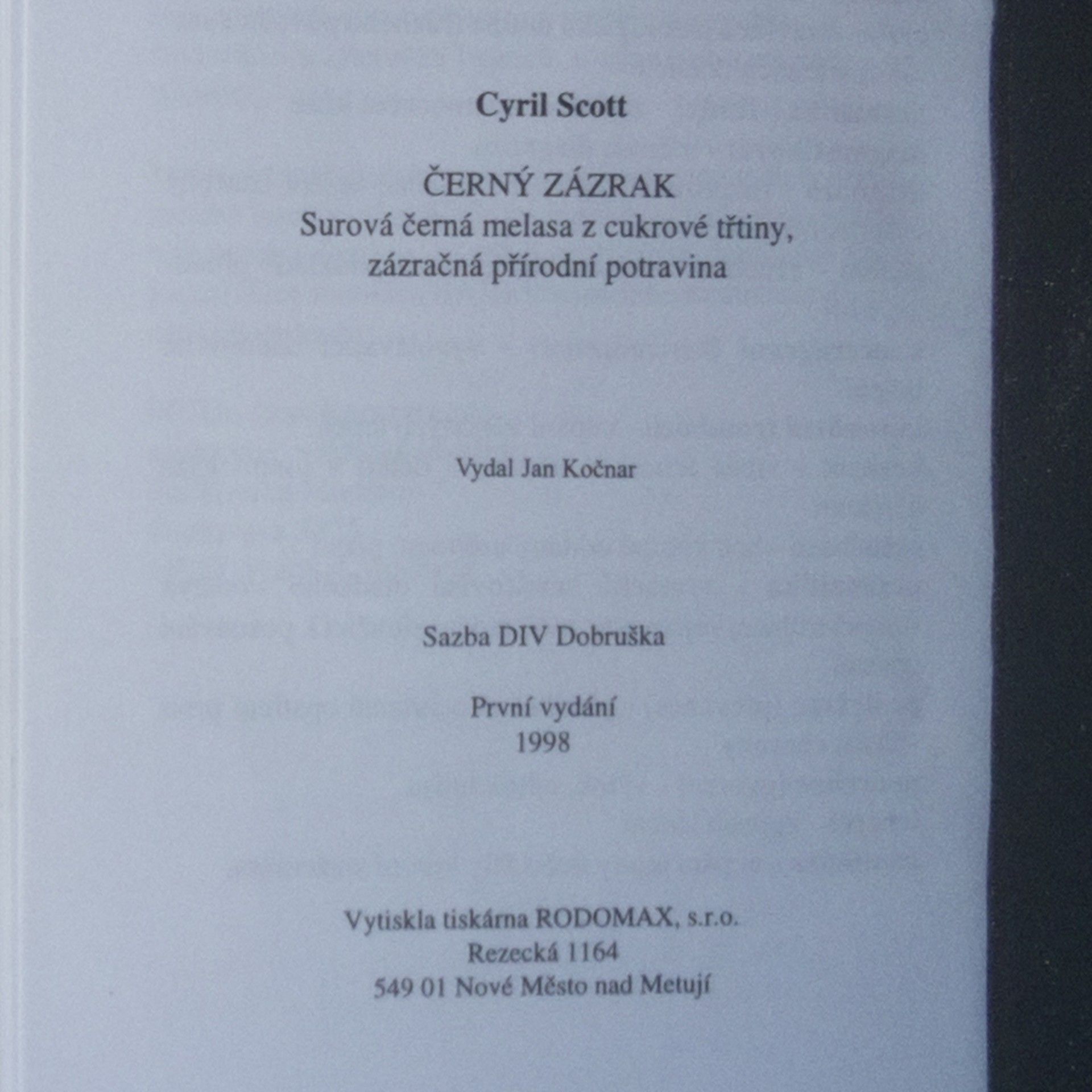 Cyril Scott Černý zázrak