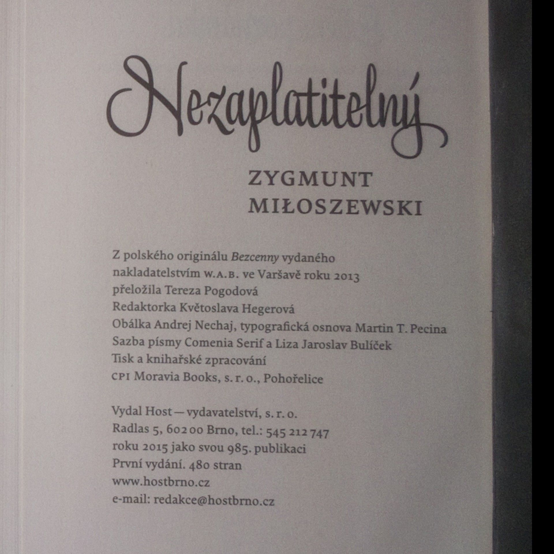 Zygmunt Miłoszewski Nezaplatitelný