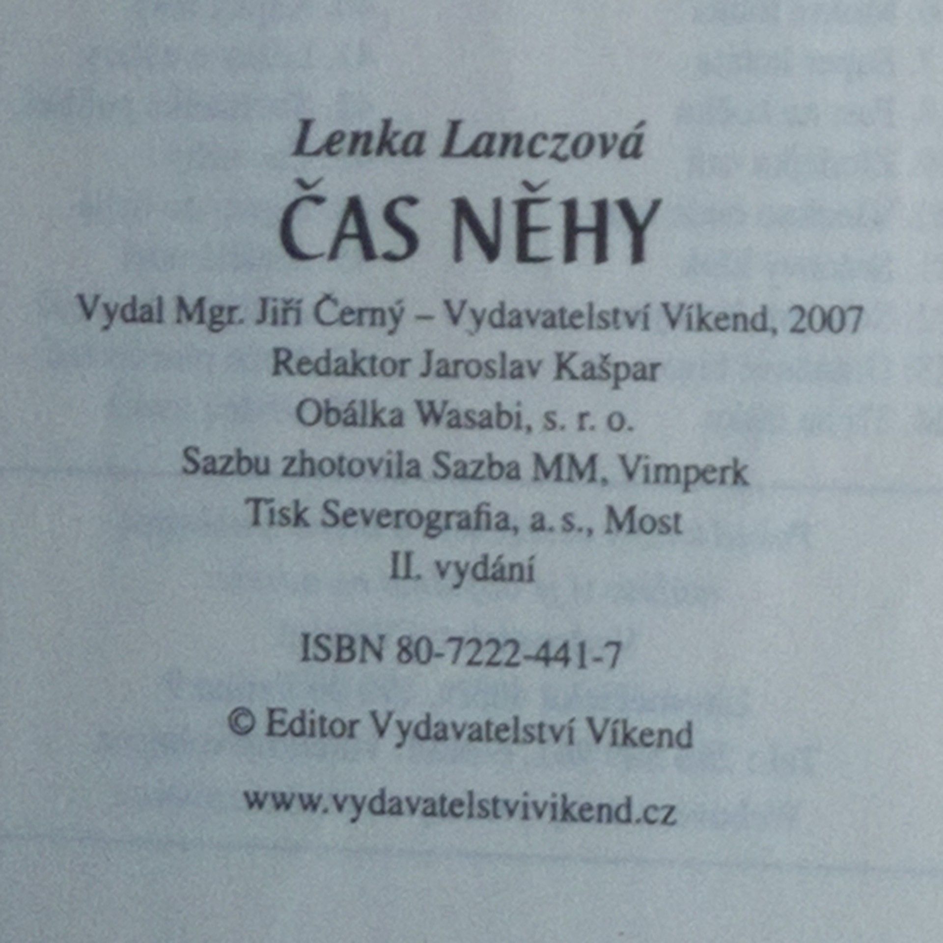 Lenka Lanczová Čas něhy