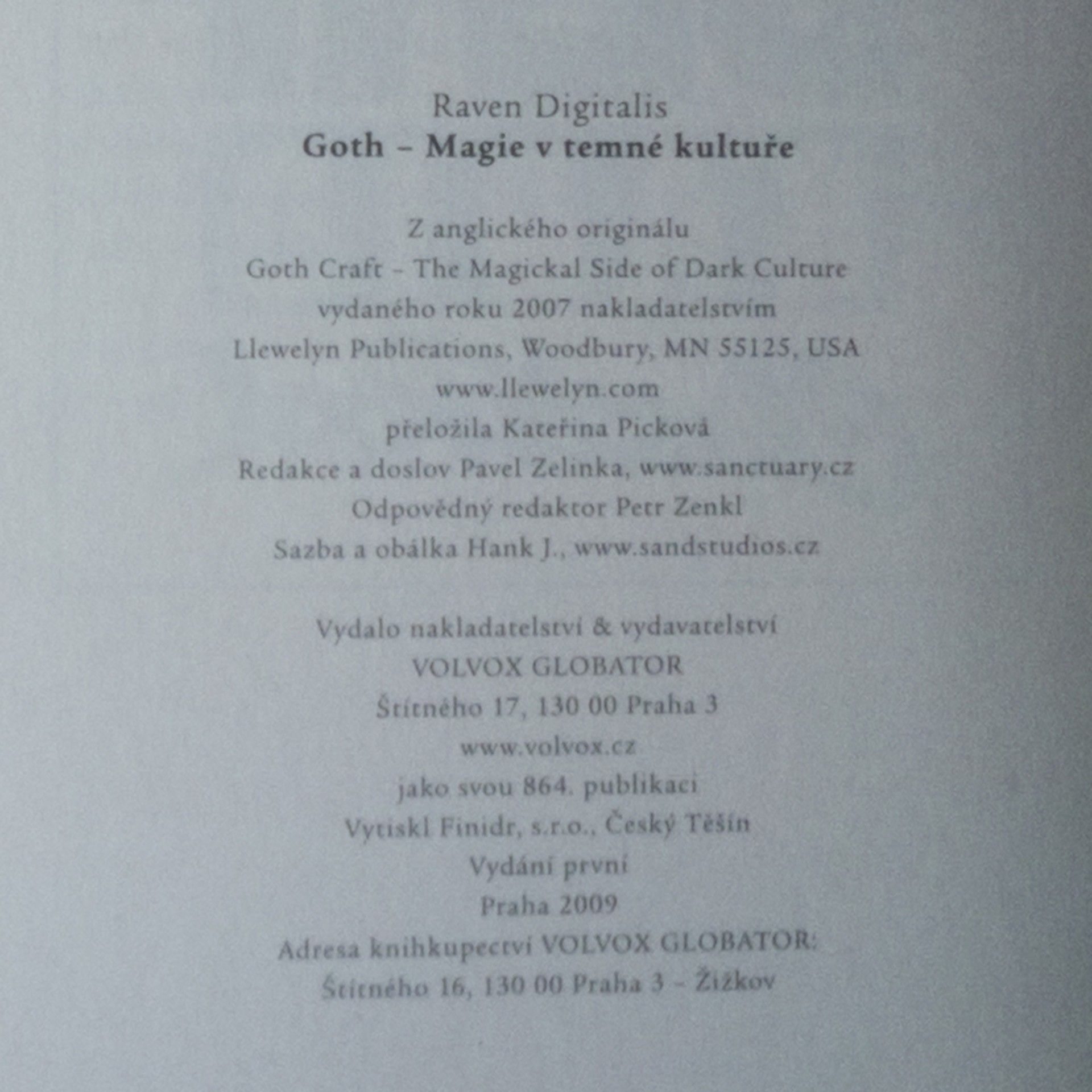 Raven Digitalis Goth. Magická stránka temné kultury
