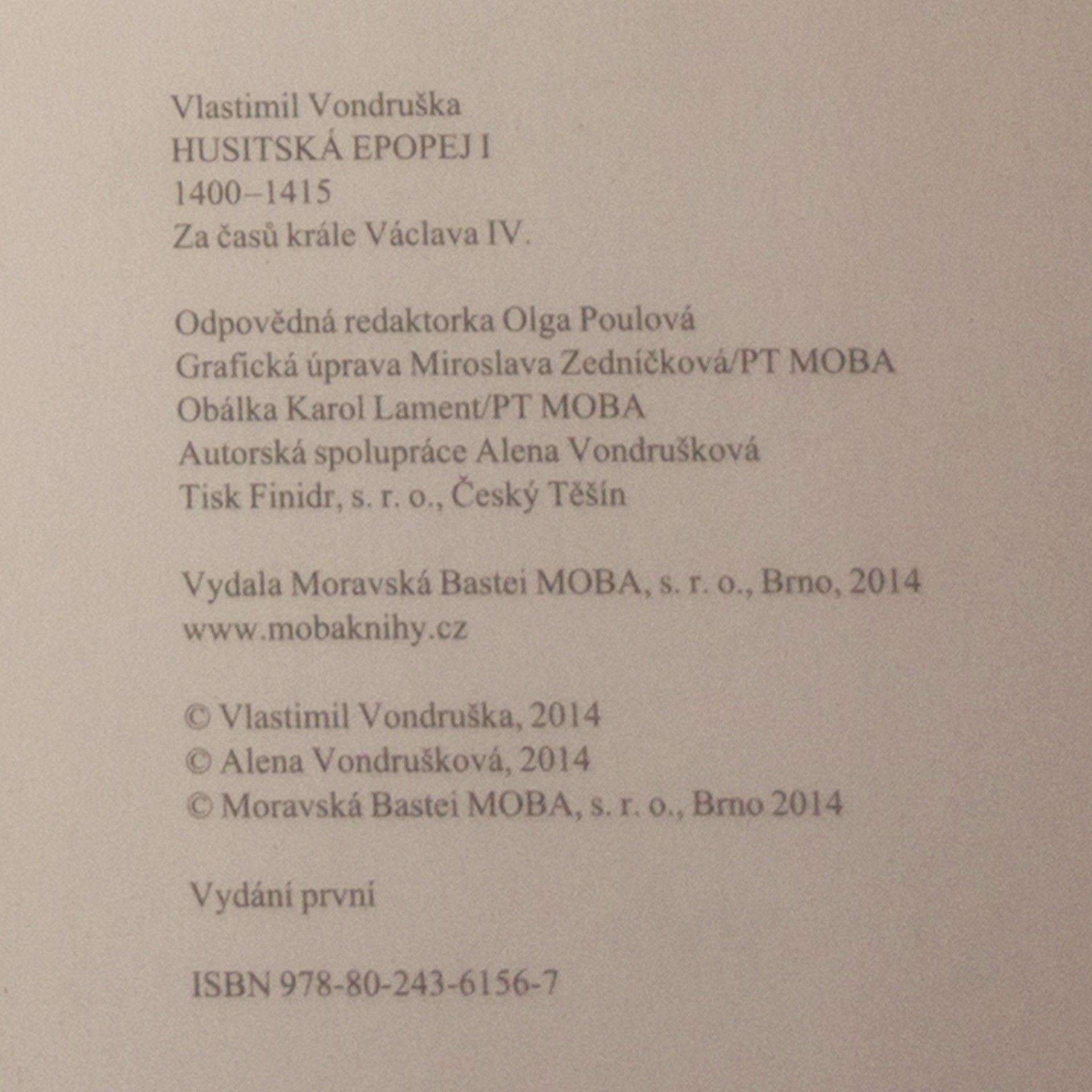 Vlastimil Vondruška Husitská epopej. 1. - 3. díl.