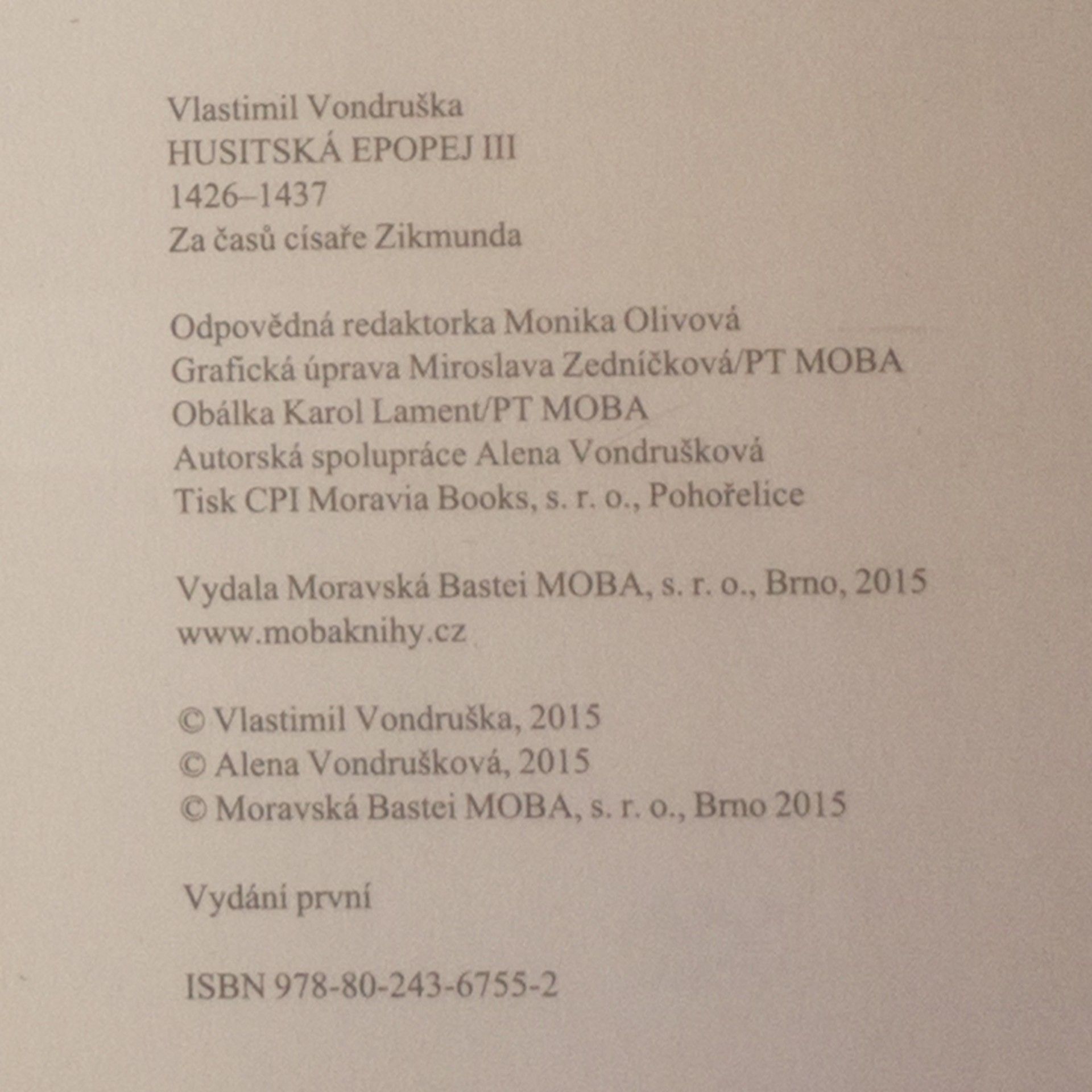 Vlastimil Vondruška Husitská epopej. 1. - 3. díl.