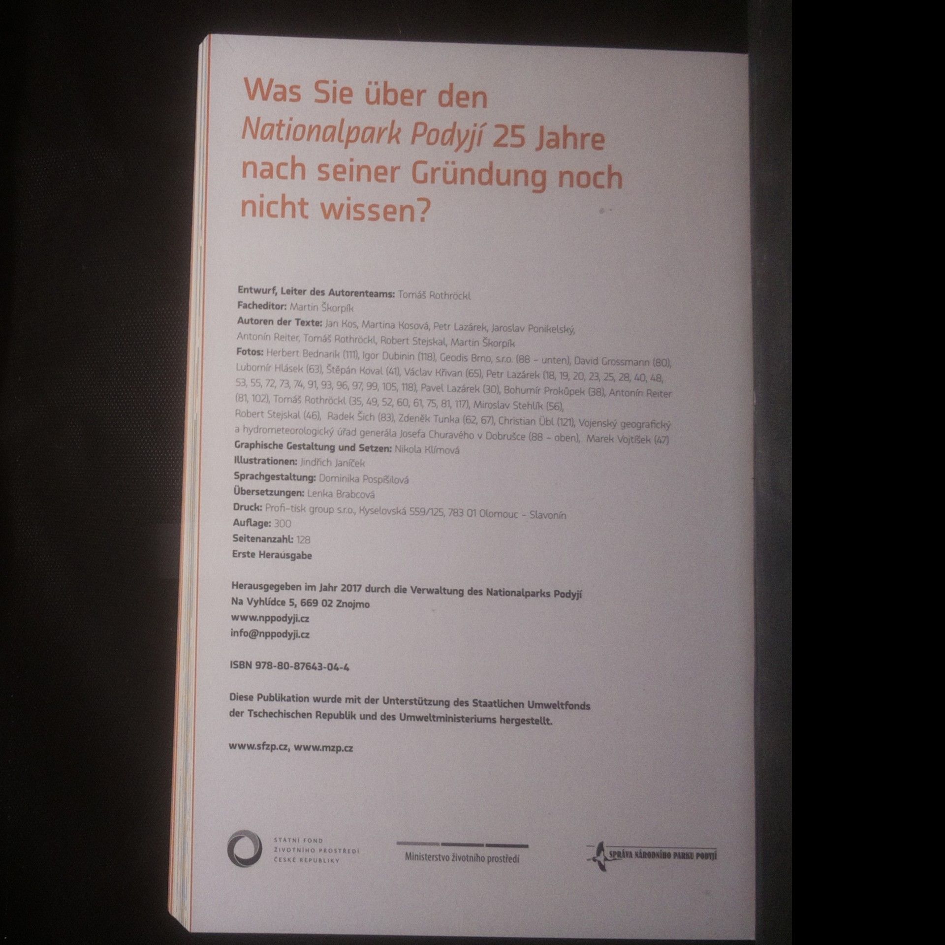 Autorenkollektiv Was Sie über den Nationalpark Podyjí 25 Jahre nach seiner Gründung noch nicht wissen?