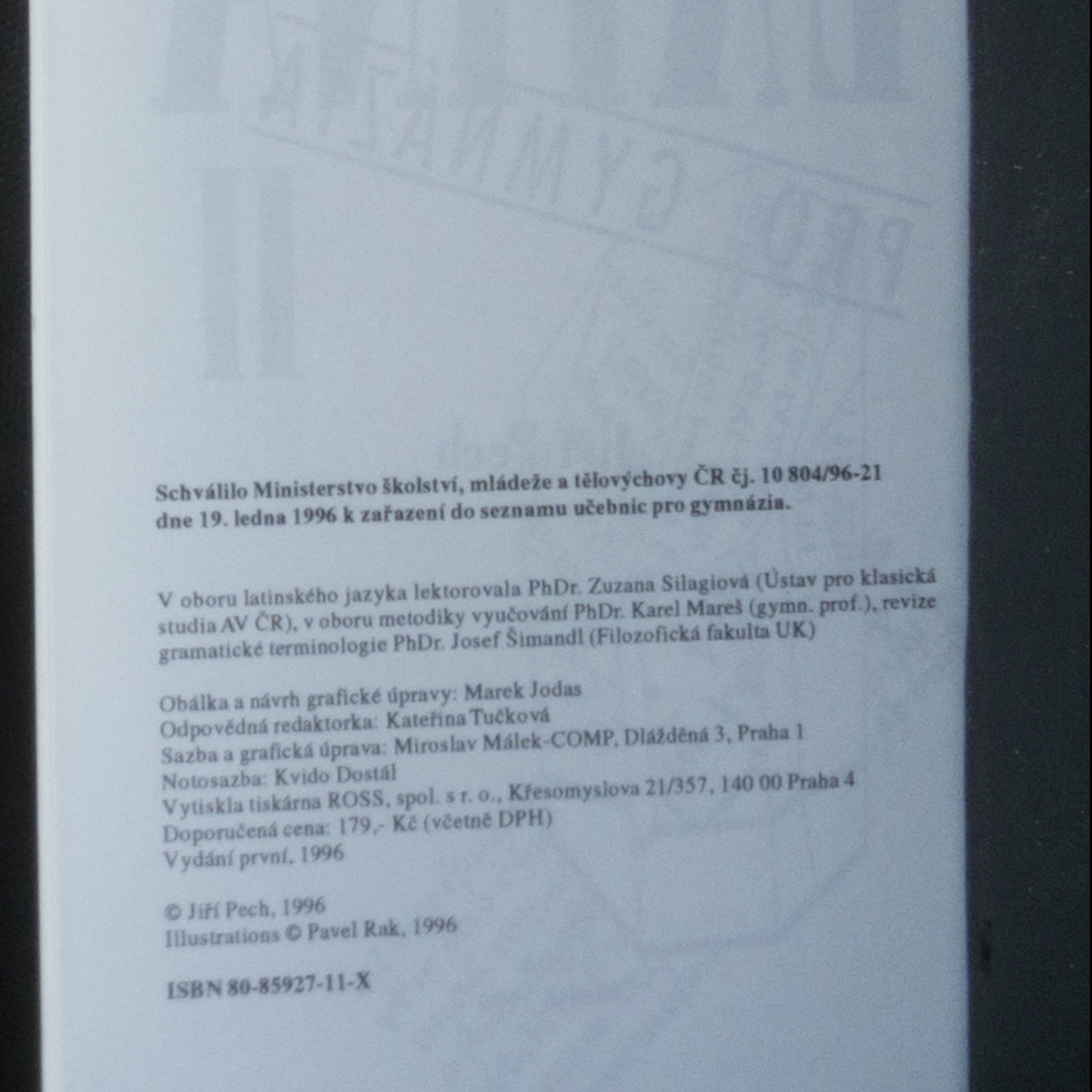 Jiří Pech Latina pro gymnázia II