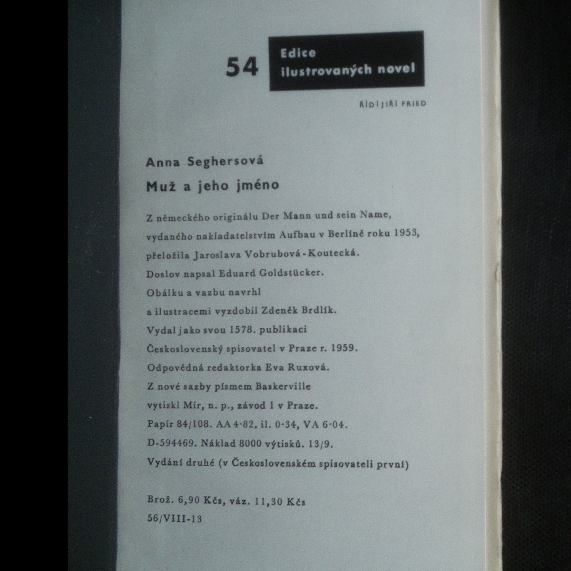 Anna Seghers Muž a jeho jméno