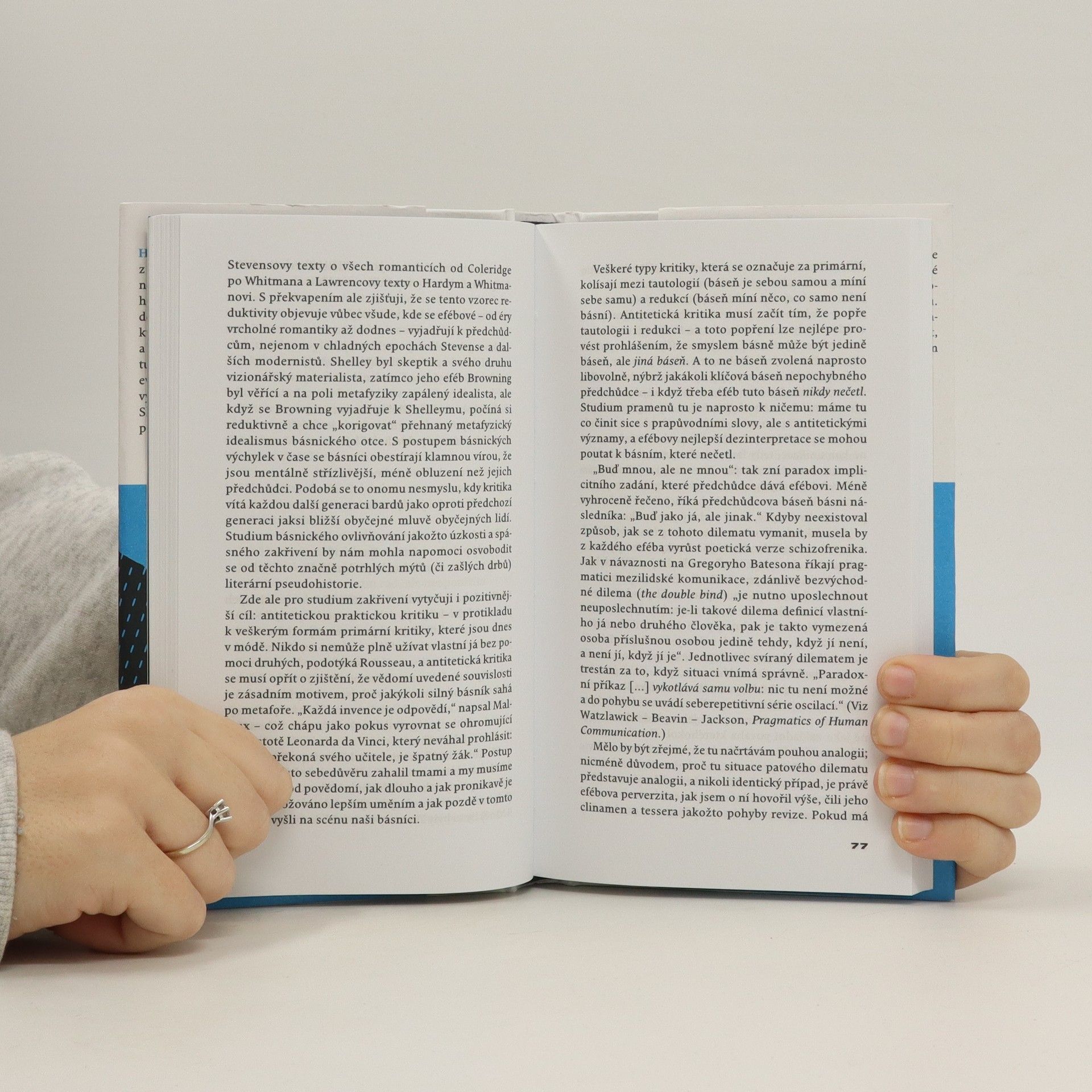 Harold Bloom Úzkost z ovlivnění