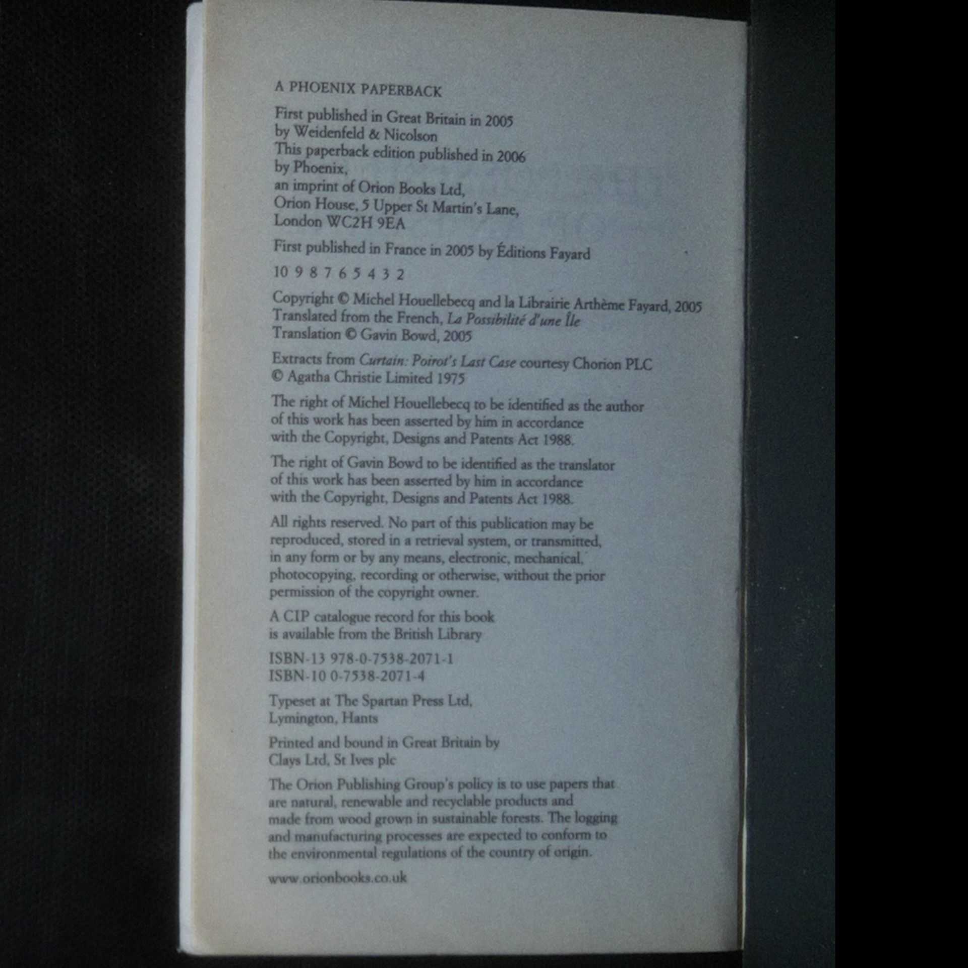 Michel Houellebecq The possibility of an island