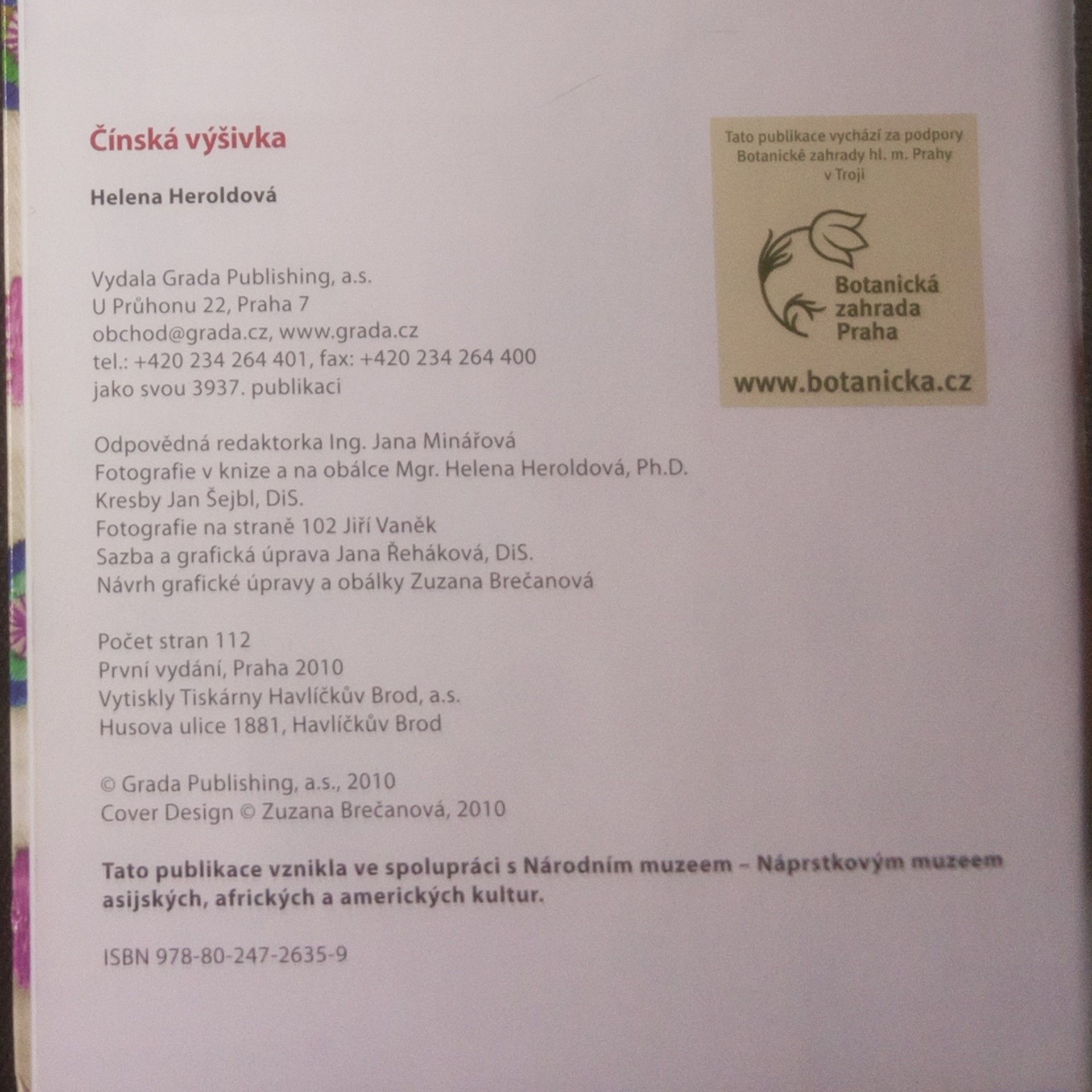 Helena Heroldová Čínská výšivka