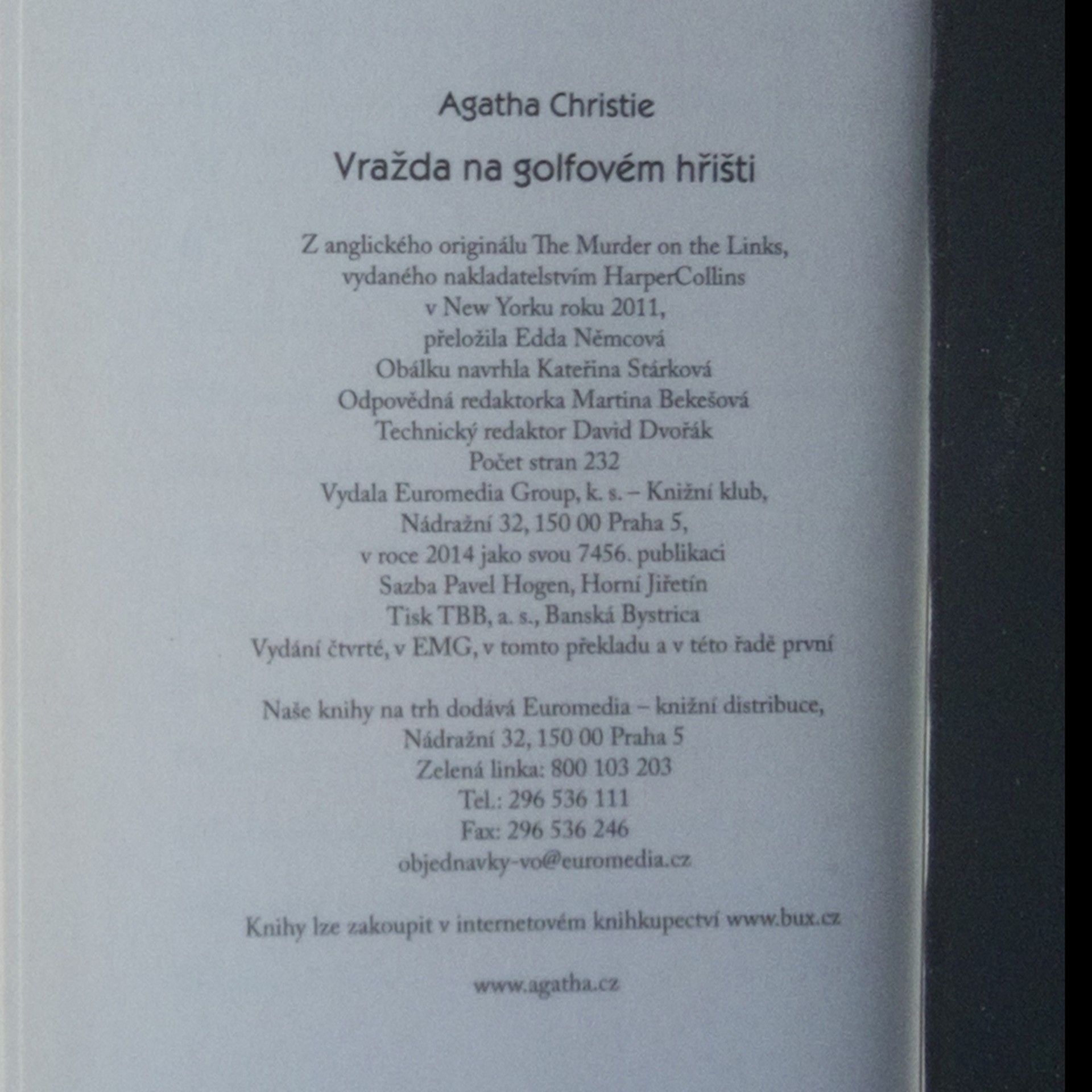 Agatha Christie Vražda na golfovém hřišti