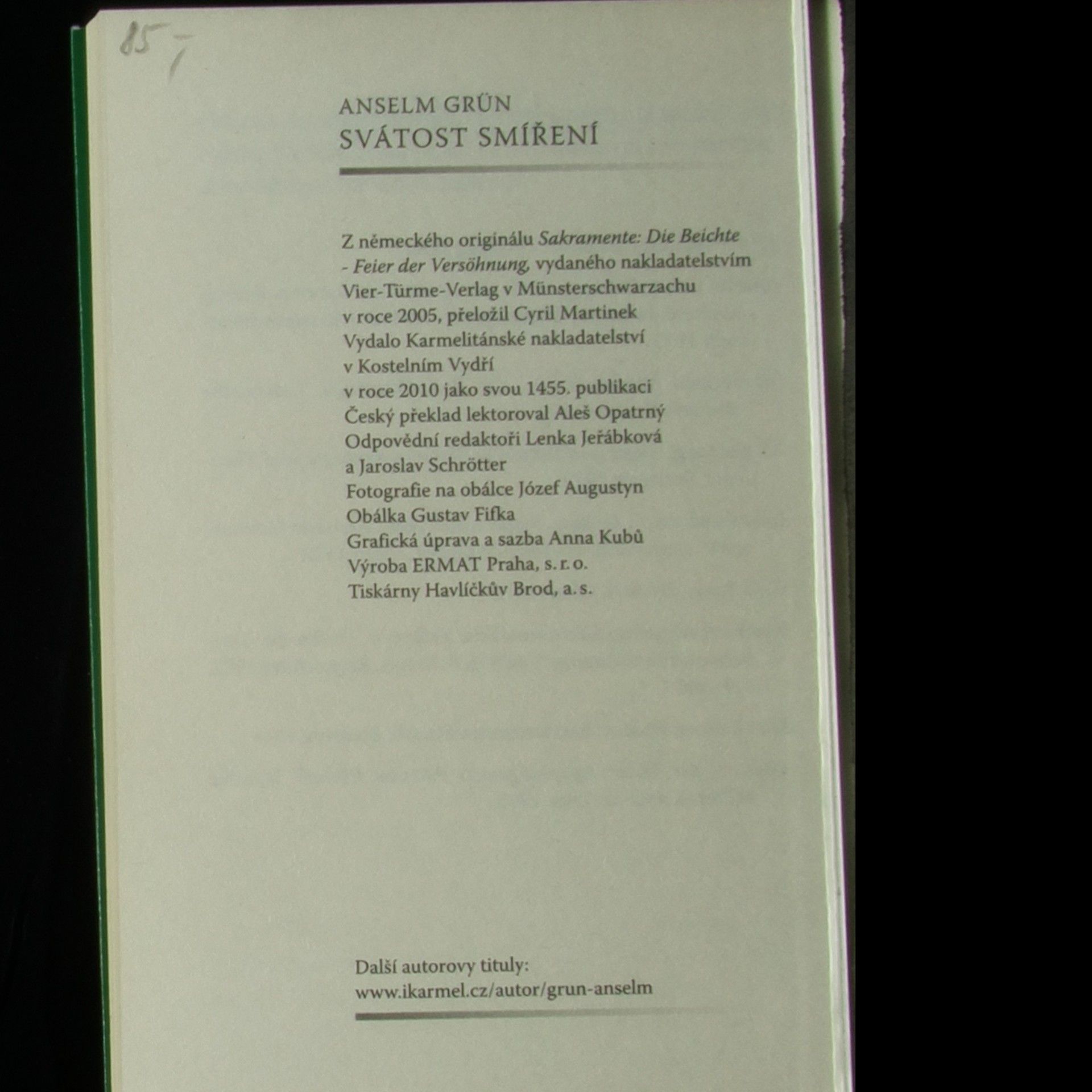 Anselm Grün Svátost smíření