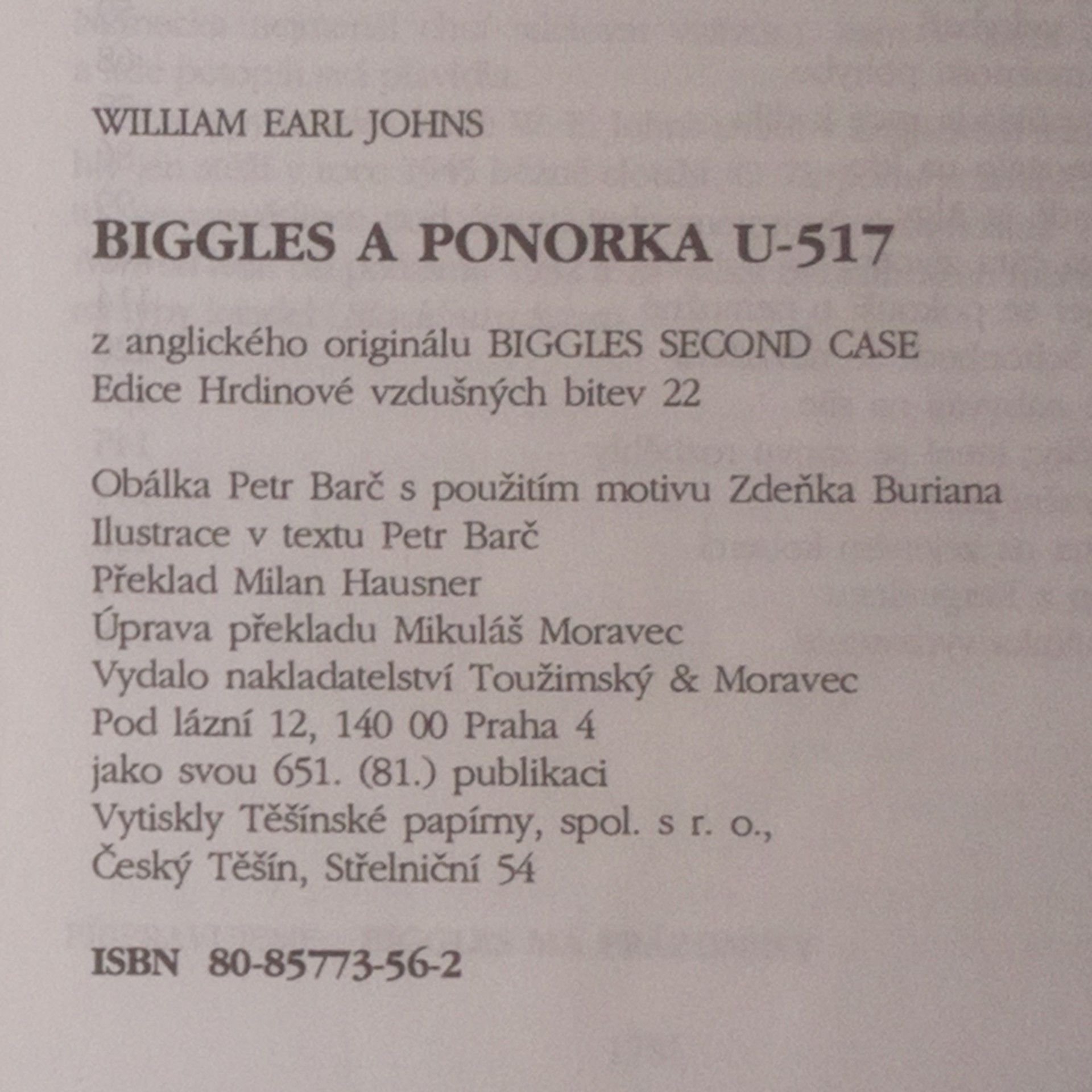 W. E. Johns Biggles a ponorka U-517