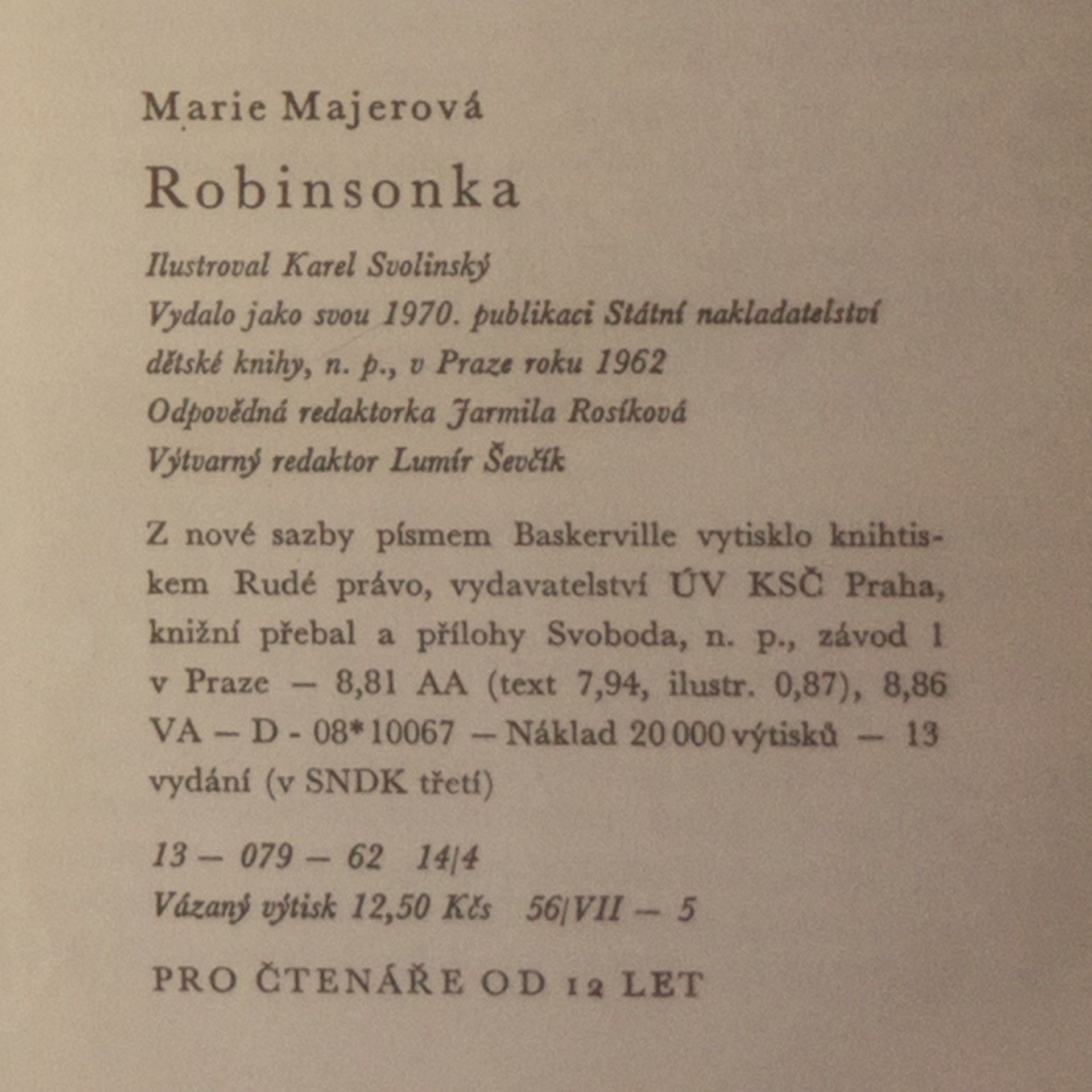 Marie Majerová Robinsonka