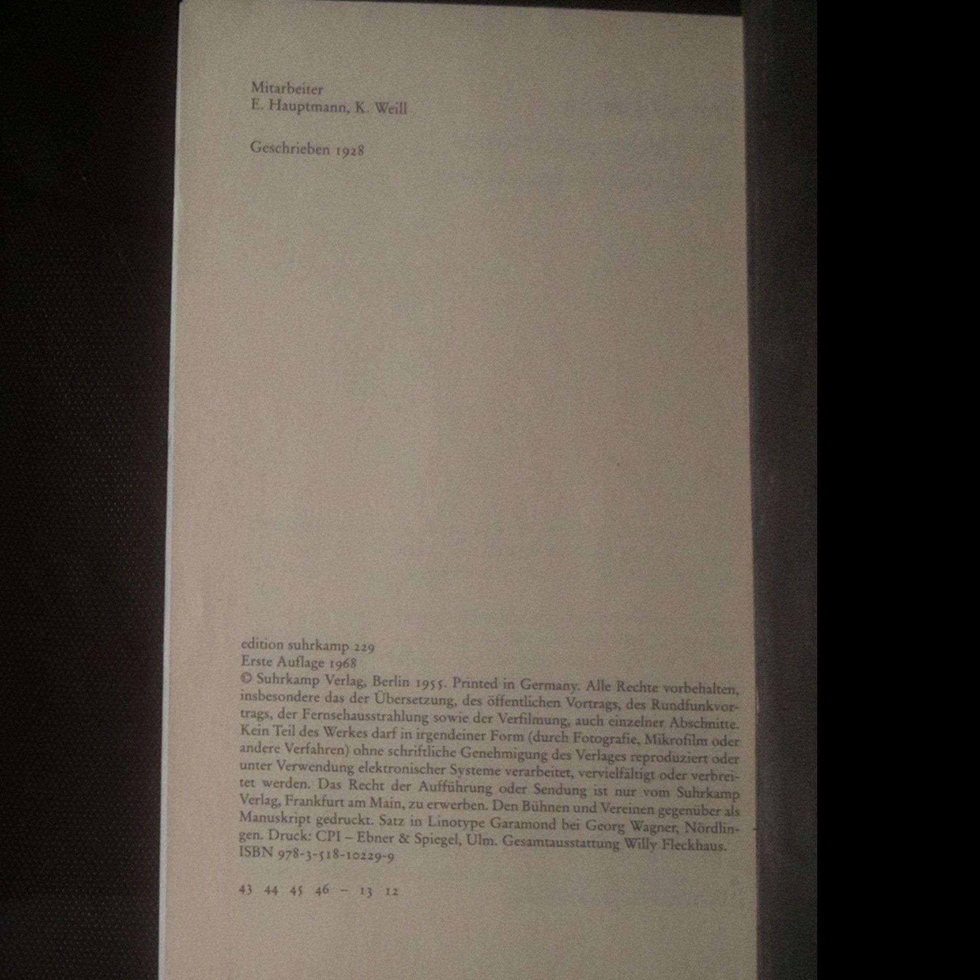 Bertolt Brecht Die Dreigroschenoper