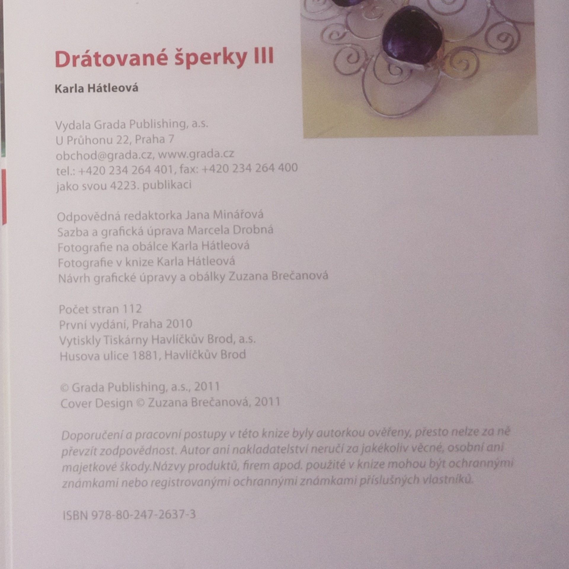 Karla Hátleová Drátované šperky III